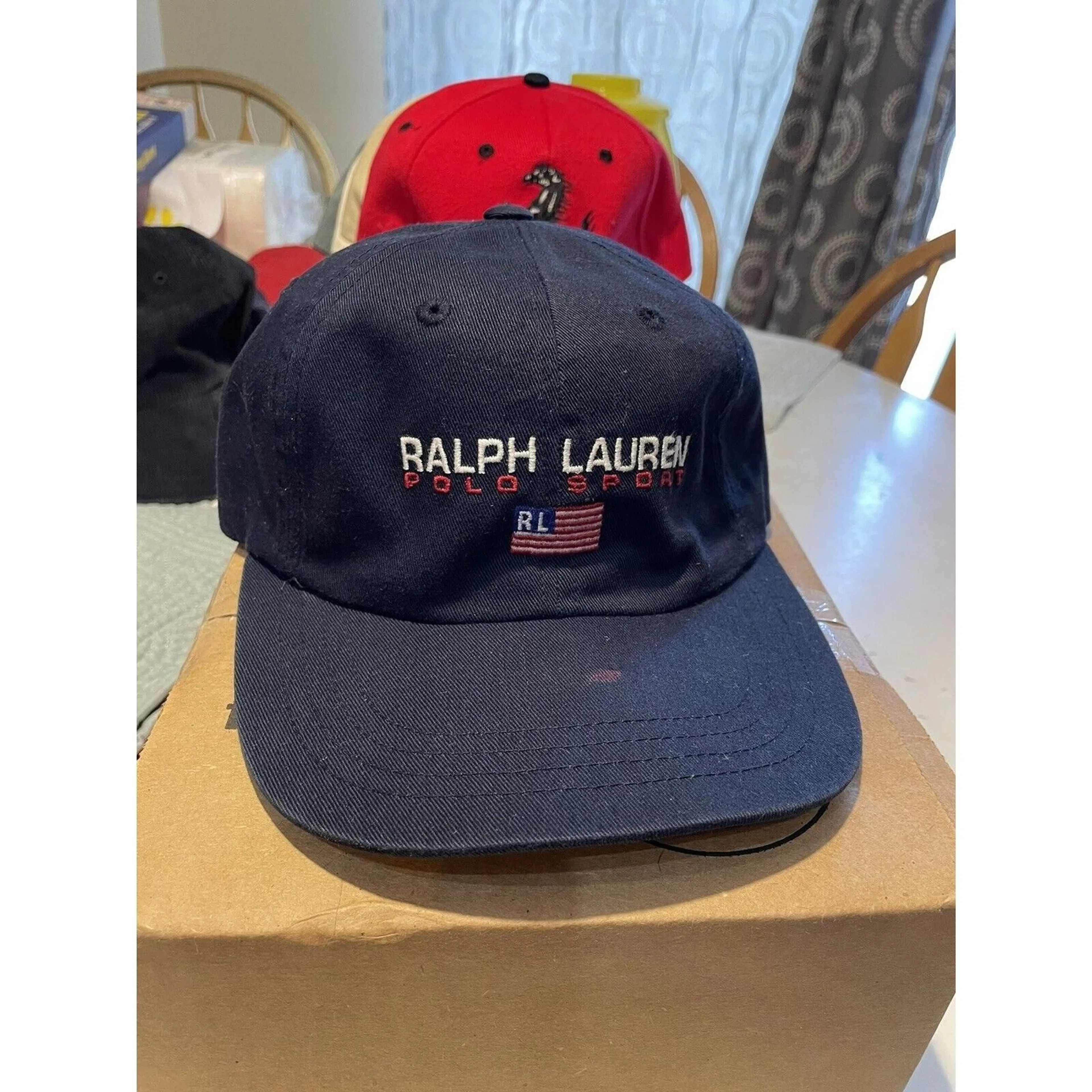 Rare 90s Vintage Polo Sport Ralph Lauren Hat Mens Blue USA Flag Spellout ·  Whatnot: Buy, Sell & Go Live