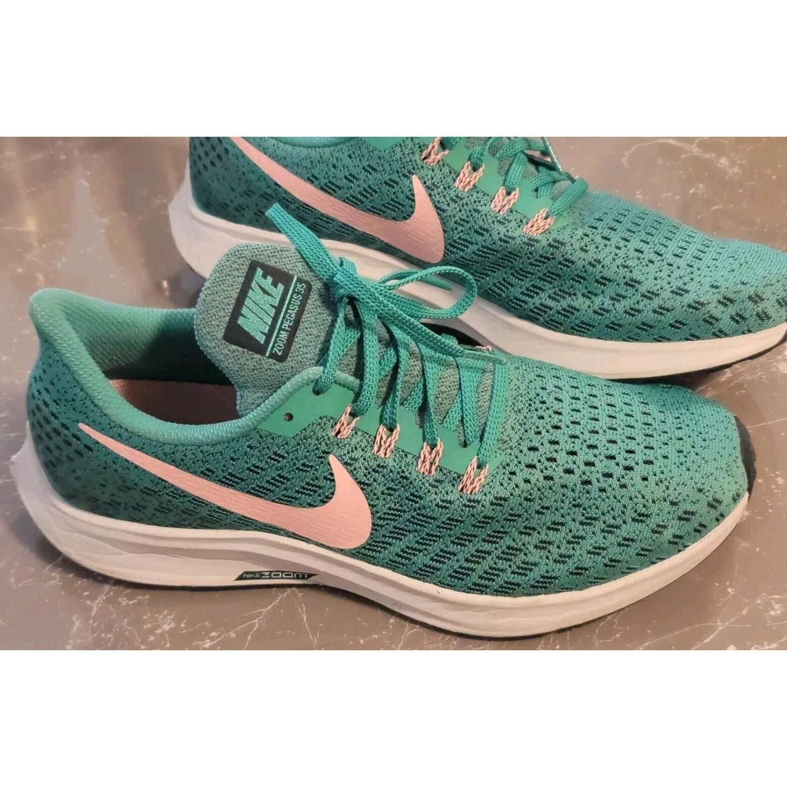 Nike Zoom Pegasus 35 Womens Teal Running Shoes Sneakers Size 9.5 Whatnot Buy Sell Go Live