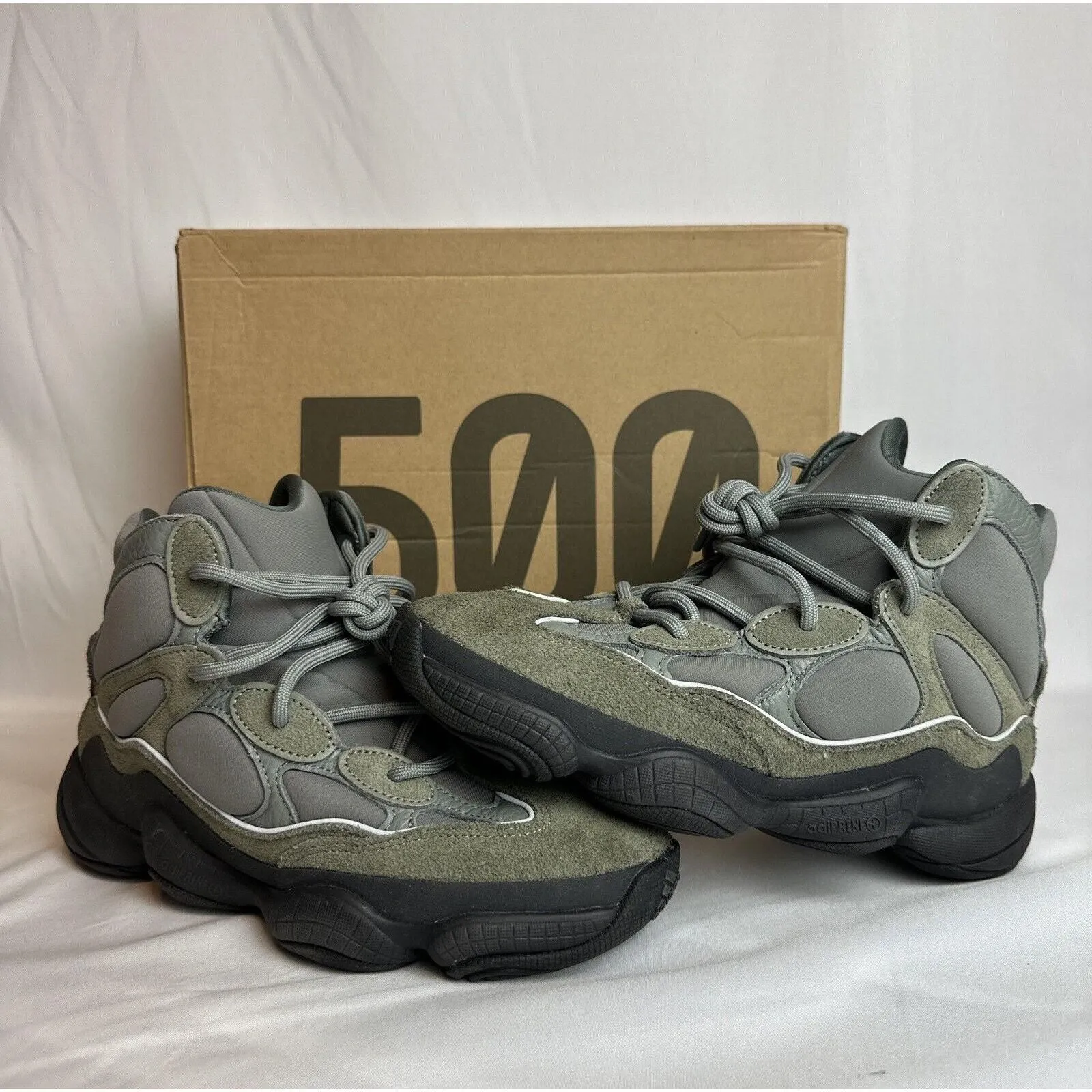 Size 7 adidas Yeezy 500 High Mist Slate Grey Black CLEAN Whatnot Buy Sell Go Live