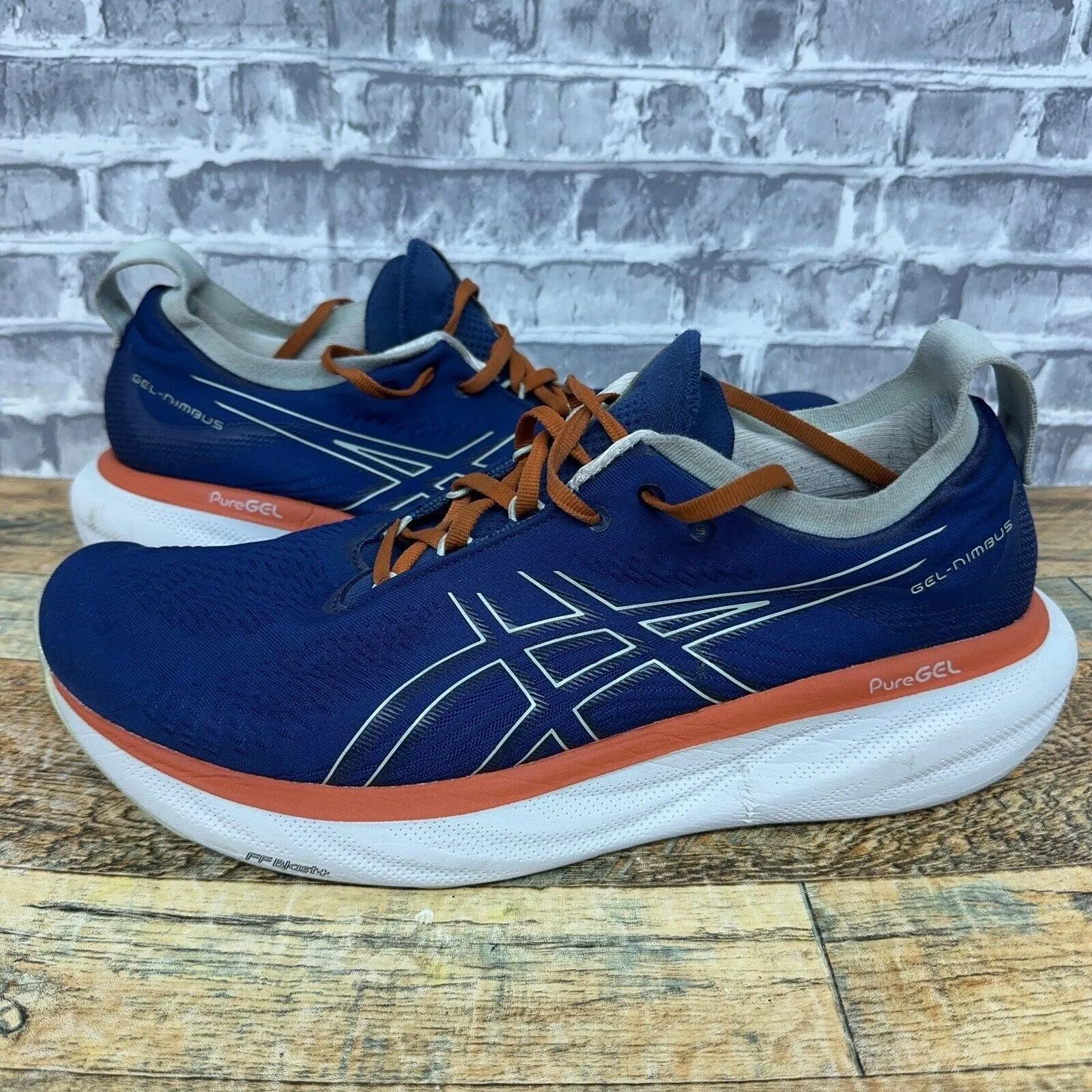 Asics Mens Gel sale Nimbus 25 1011B739 Blue Running Shoes Sneakers Size 10.5 Blue