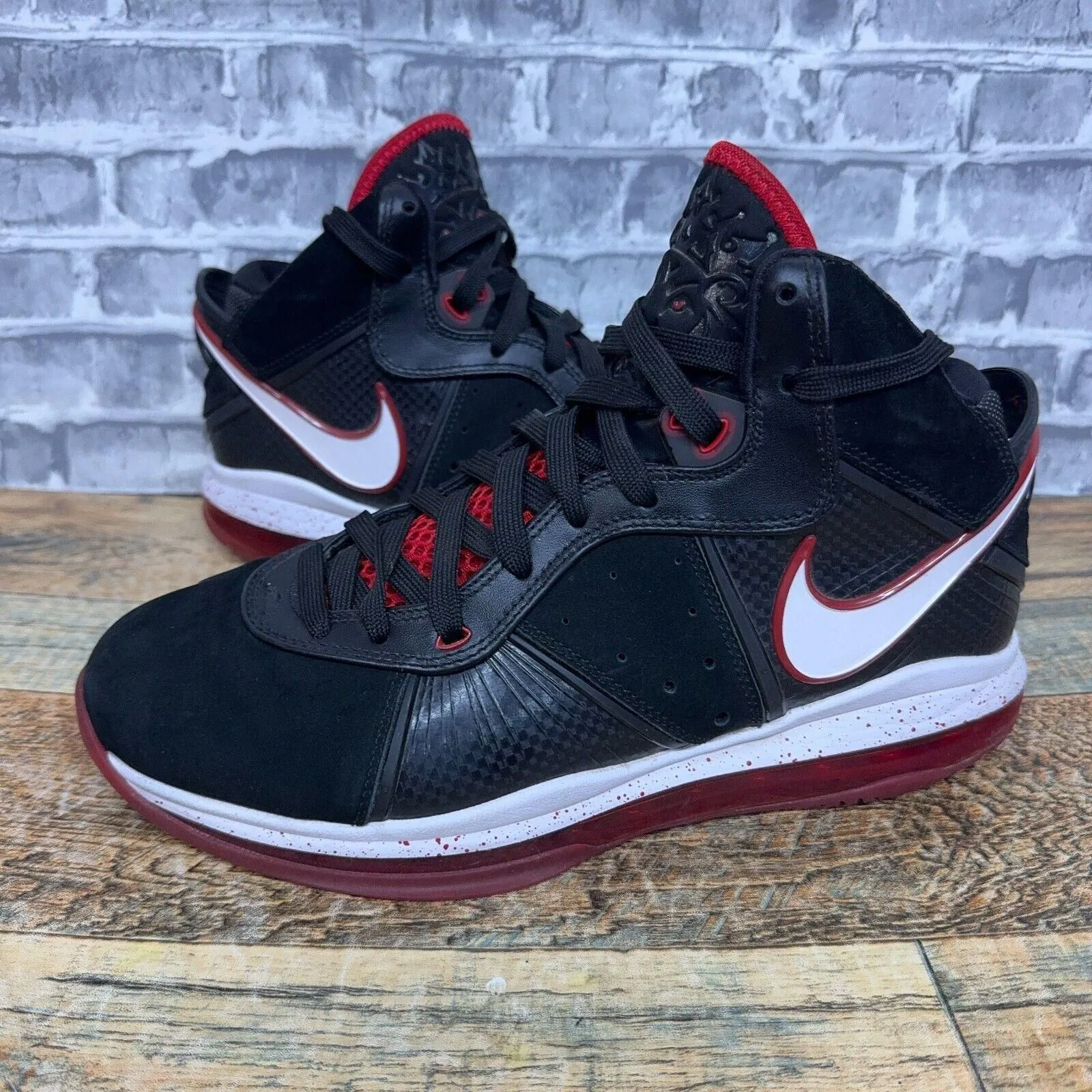 Nike Lebron 8 Black White Varsity Red Bred 2010 417098 002 Mens Size 9.5 Rare Whatnot Buy Sell Go Live