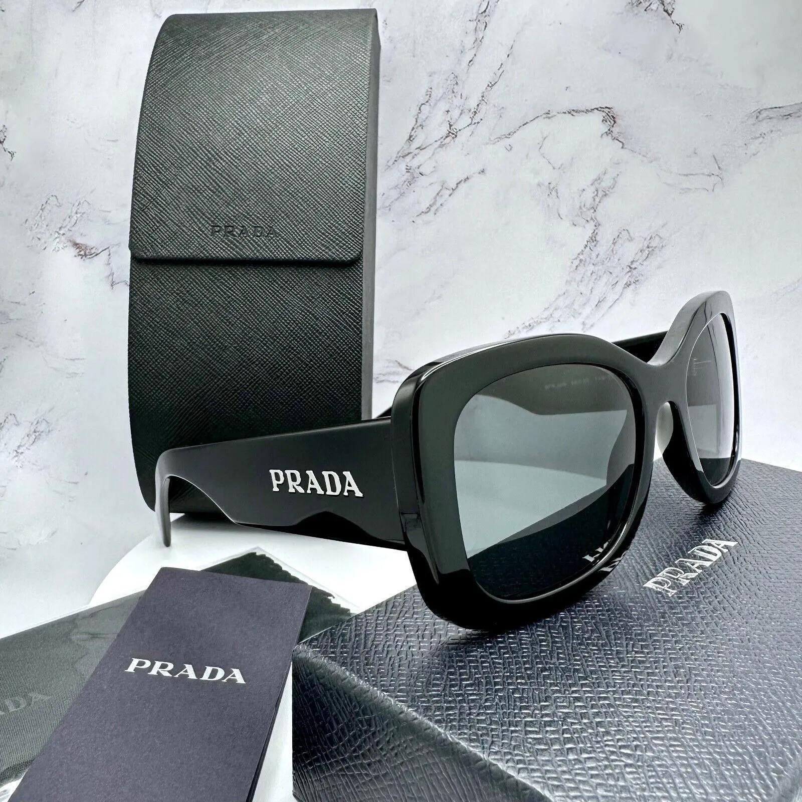 【関税&送料込】Prada Black Acetate And l Sunglasses Prada Acetate Square Sunglasses | Liberty