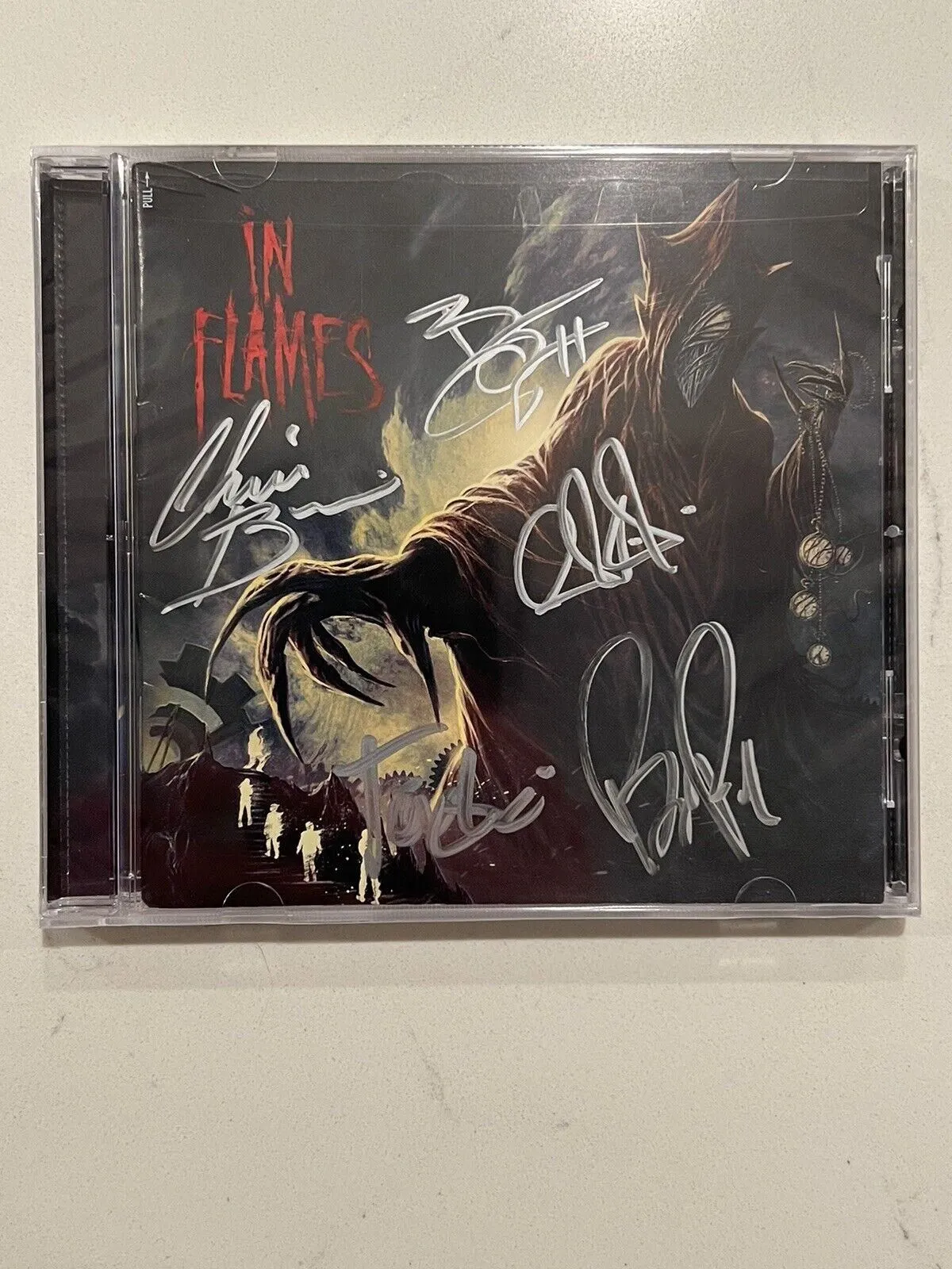 In Flames Foregone 2023 CD Jewel Case - SIGNED AUTOGRAPHED FULL good BAND Cover New