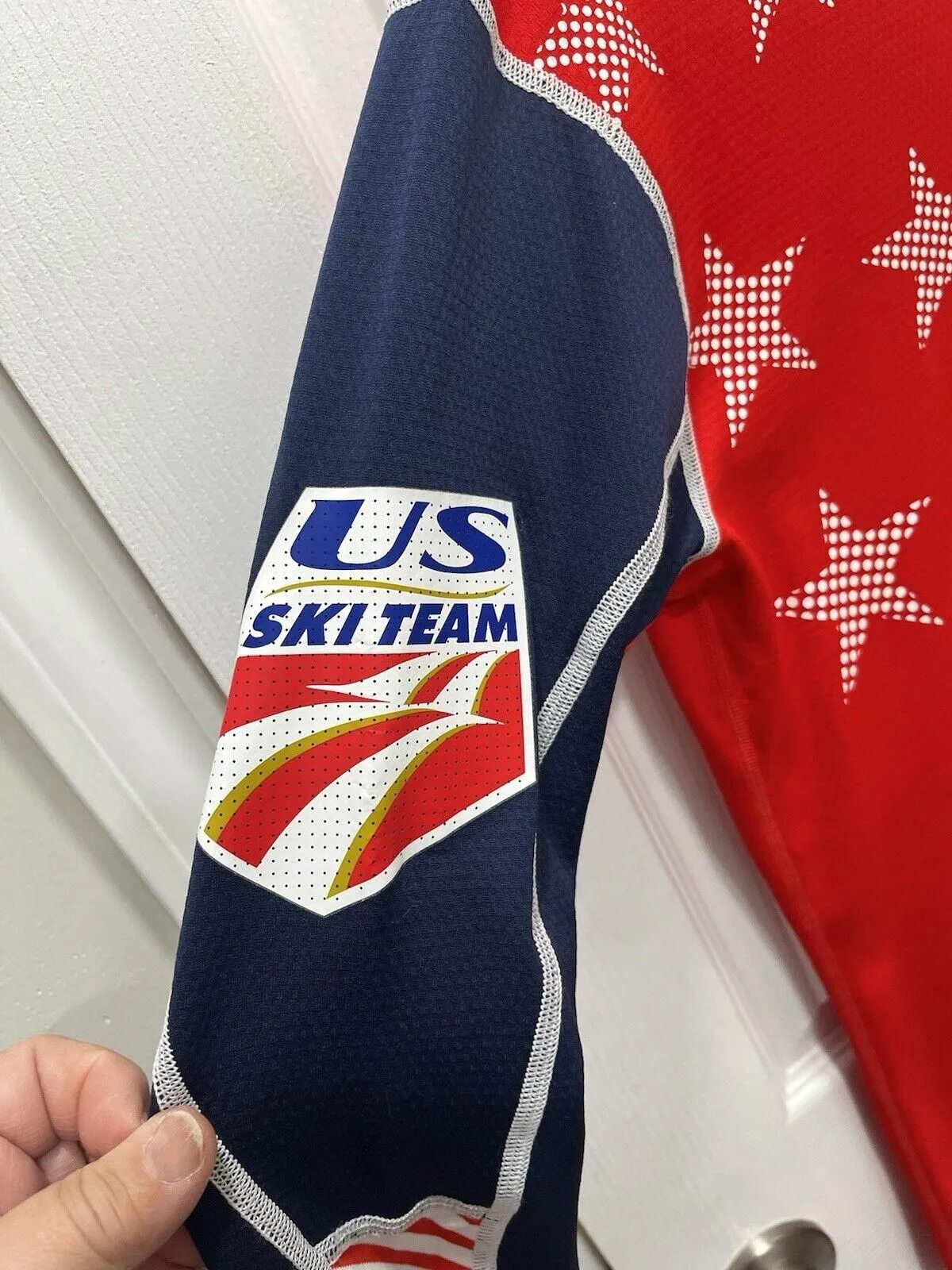 Helly Hansen US factory Ski Team Long Sleeve Base Layer Shirt Patriotic Skiing Olympics