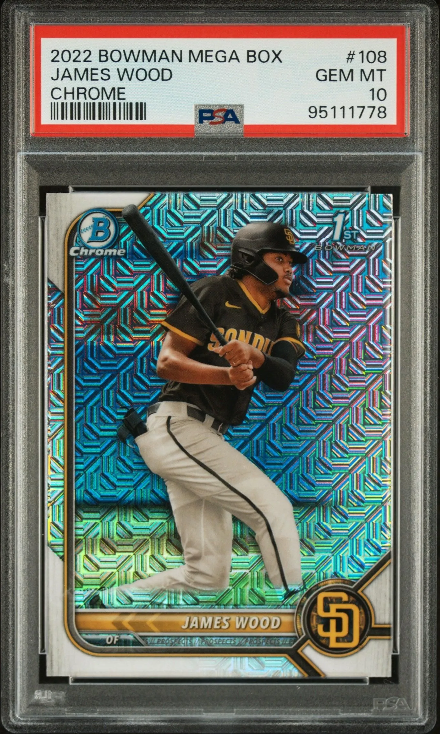 On sale 2022 Bowman Chrome Danyer Cueva Yellow /75 PSA 10