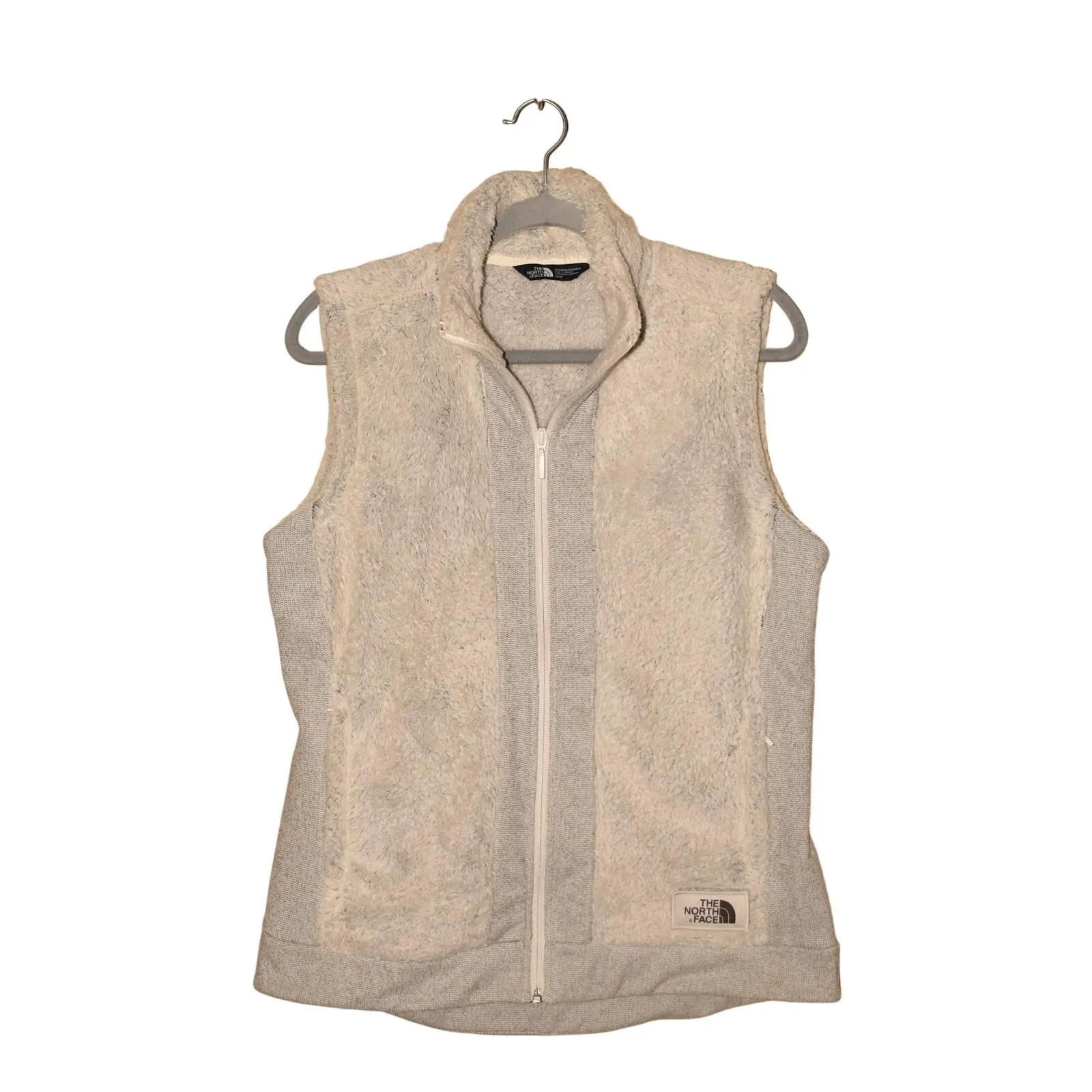 North face furry fleece vest best sale