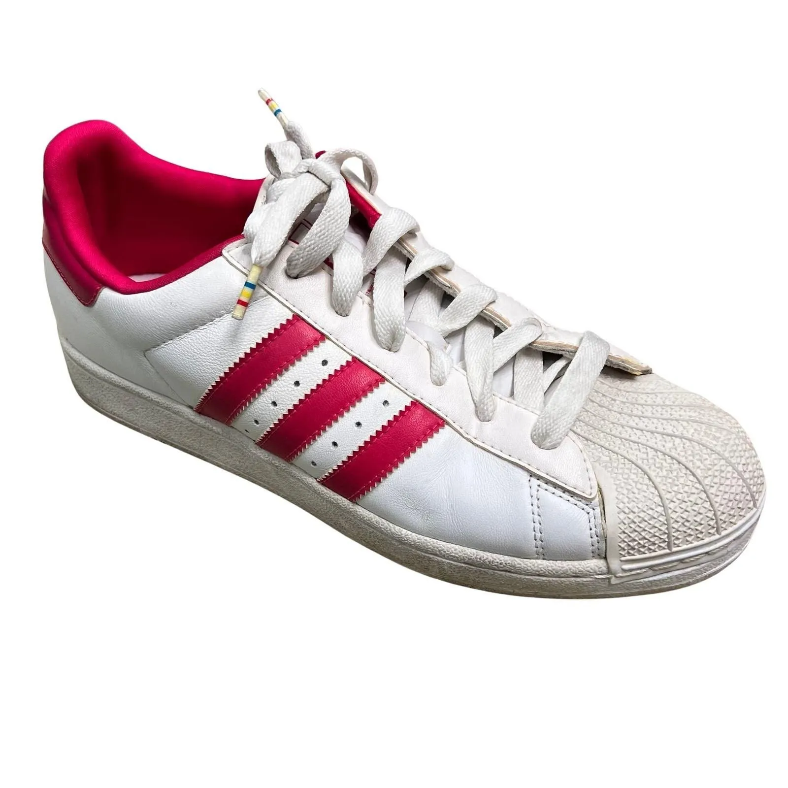 Adidas Originals Superstar White Pink Magenta Sneakers size Men 9 Women 10 Whatnot Buy Sell Go Live