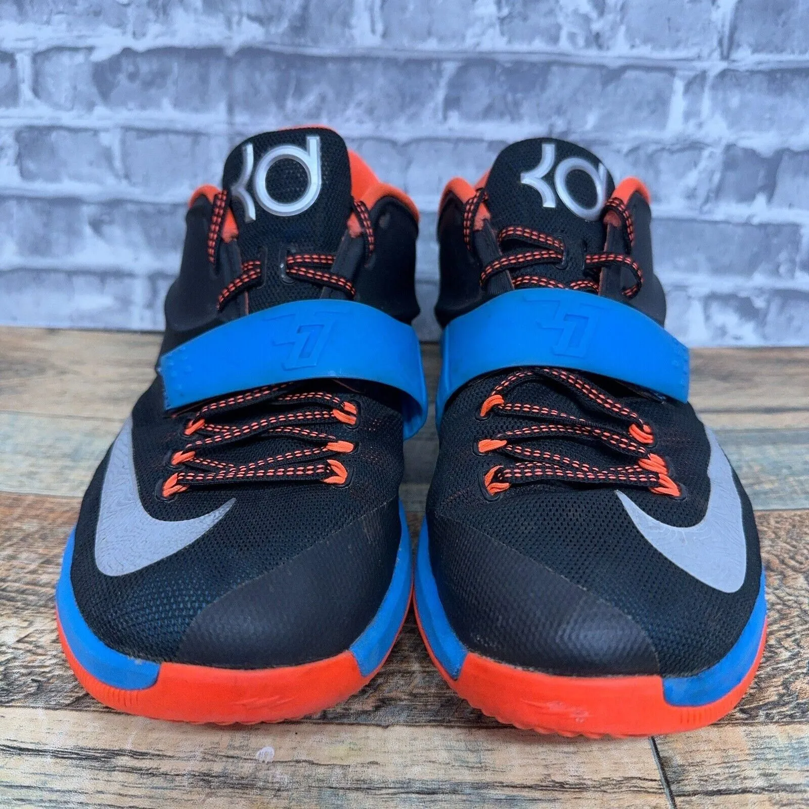 Nike KD VII OKC Away Black Blue Orange Basketball Shoes 653996 004 Mens Size 11 Whatnot Buy Sell Go Live