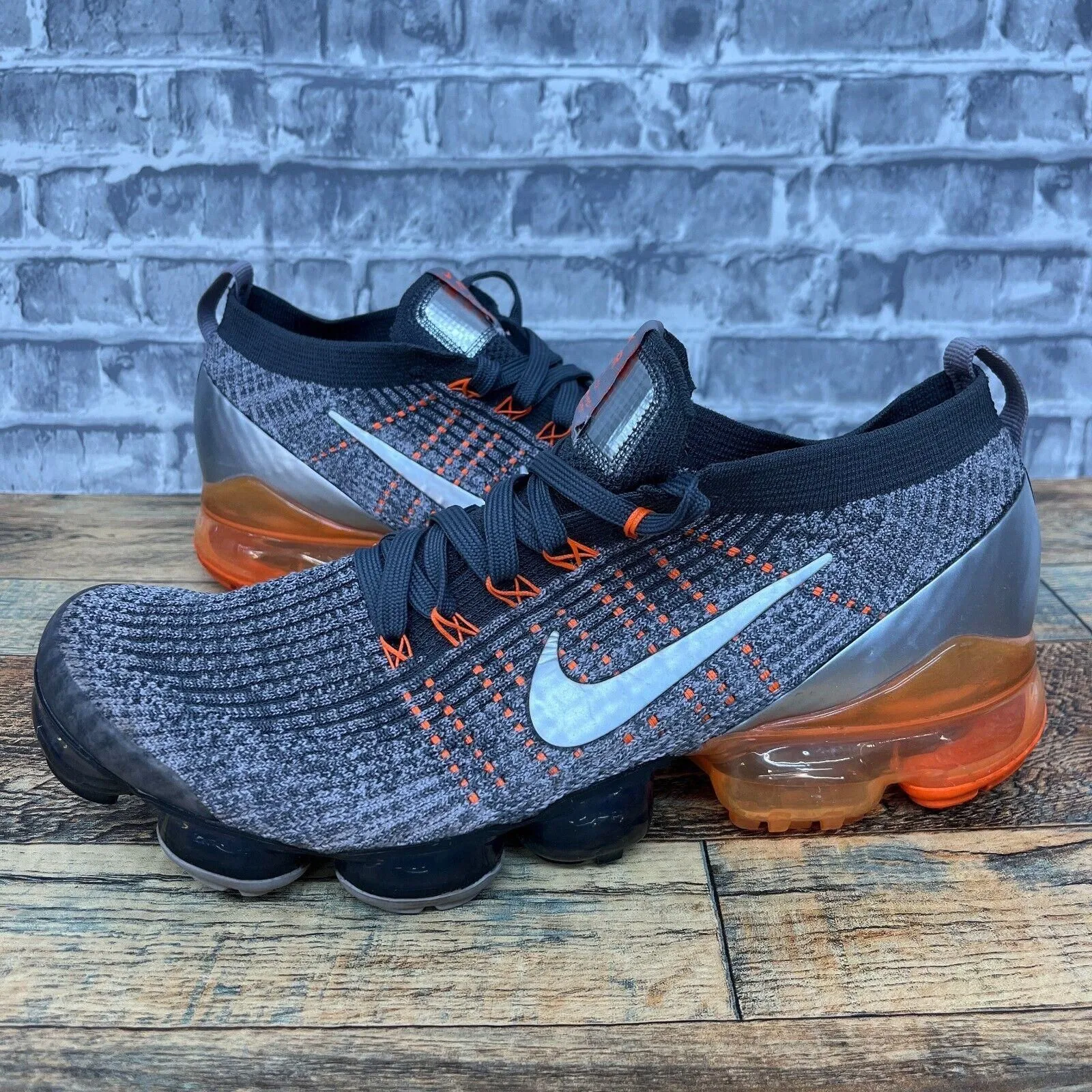 Nike Air VaporMax Flyknit 3 Atmosphere Grey Orange AJ6900 024 Mens Size 10 Whatnot Buy Sell Go Live