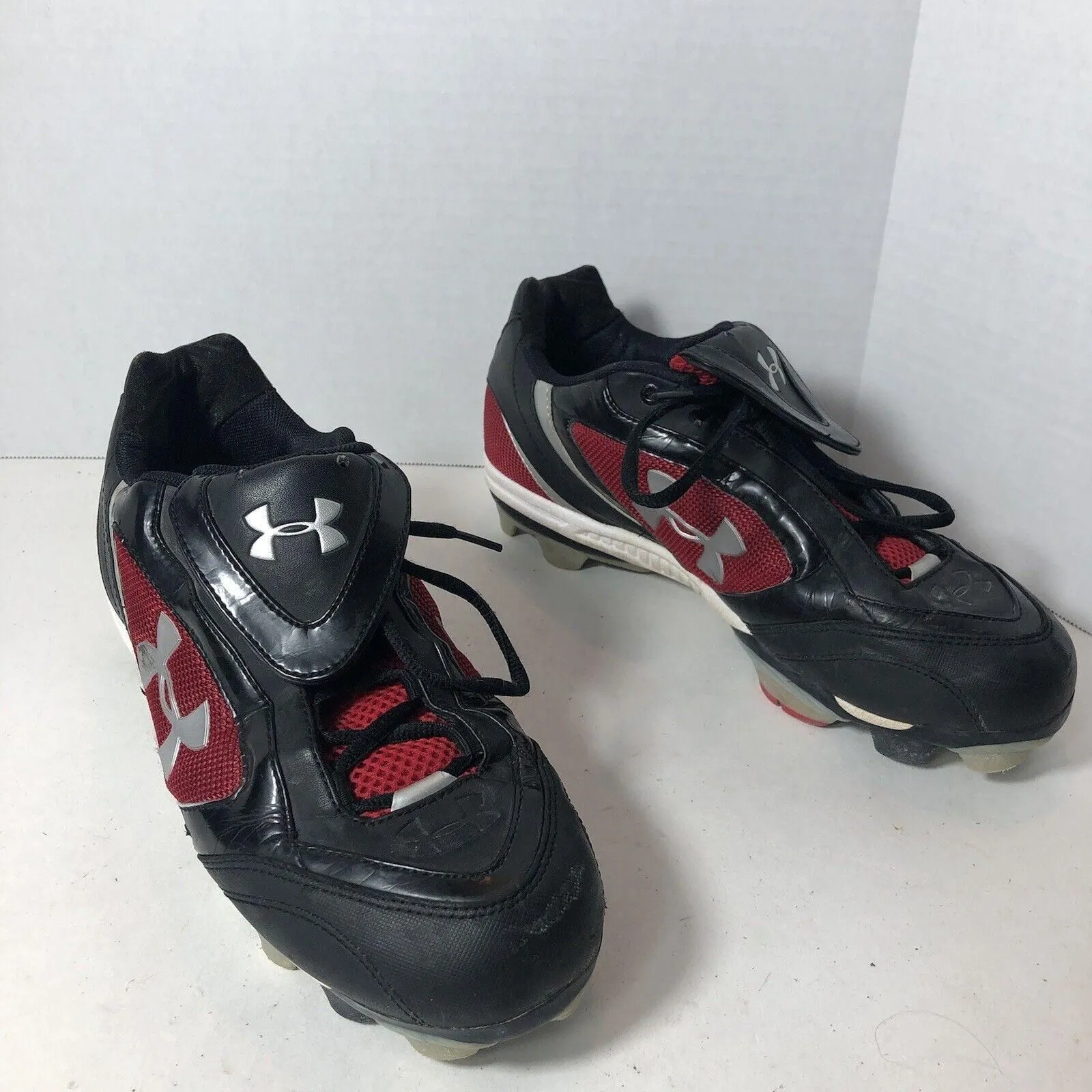 Under Armour UA Baseball Cleats Mens Size 11 Black Red YYII S1 Spikes Whatnot Buy Sell Go Live