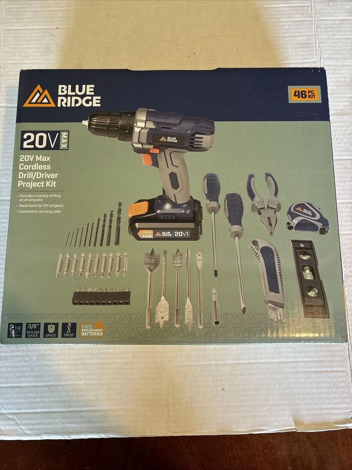 Blue Ridge Tools 45pc 20V MAX Cordless Project Kit Open Box Missing 1 Drill Bit Whatnot Buy Sell Go Live