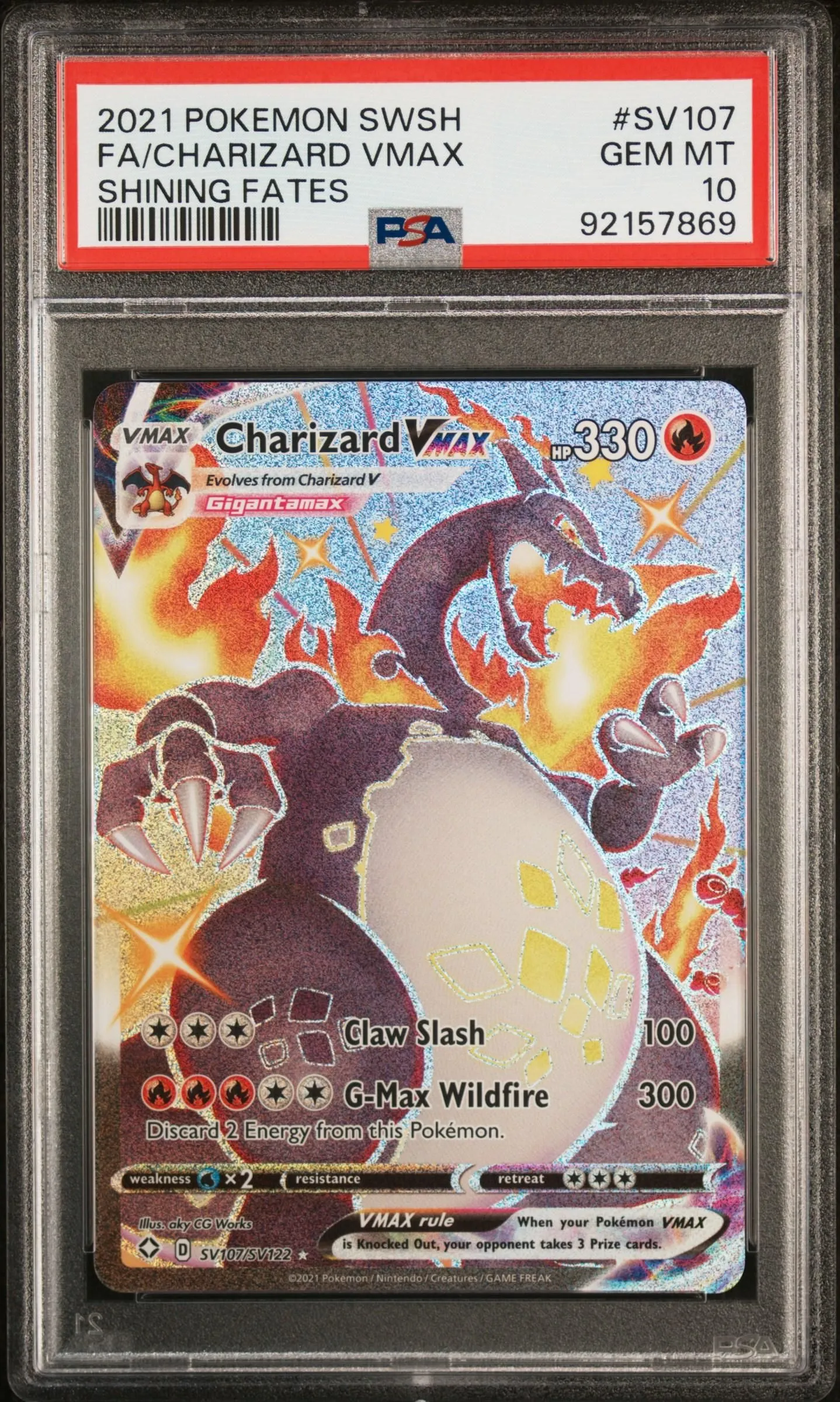 PSA 10 Charizard store VMax