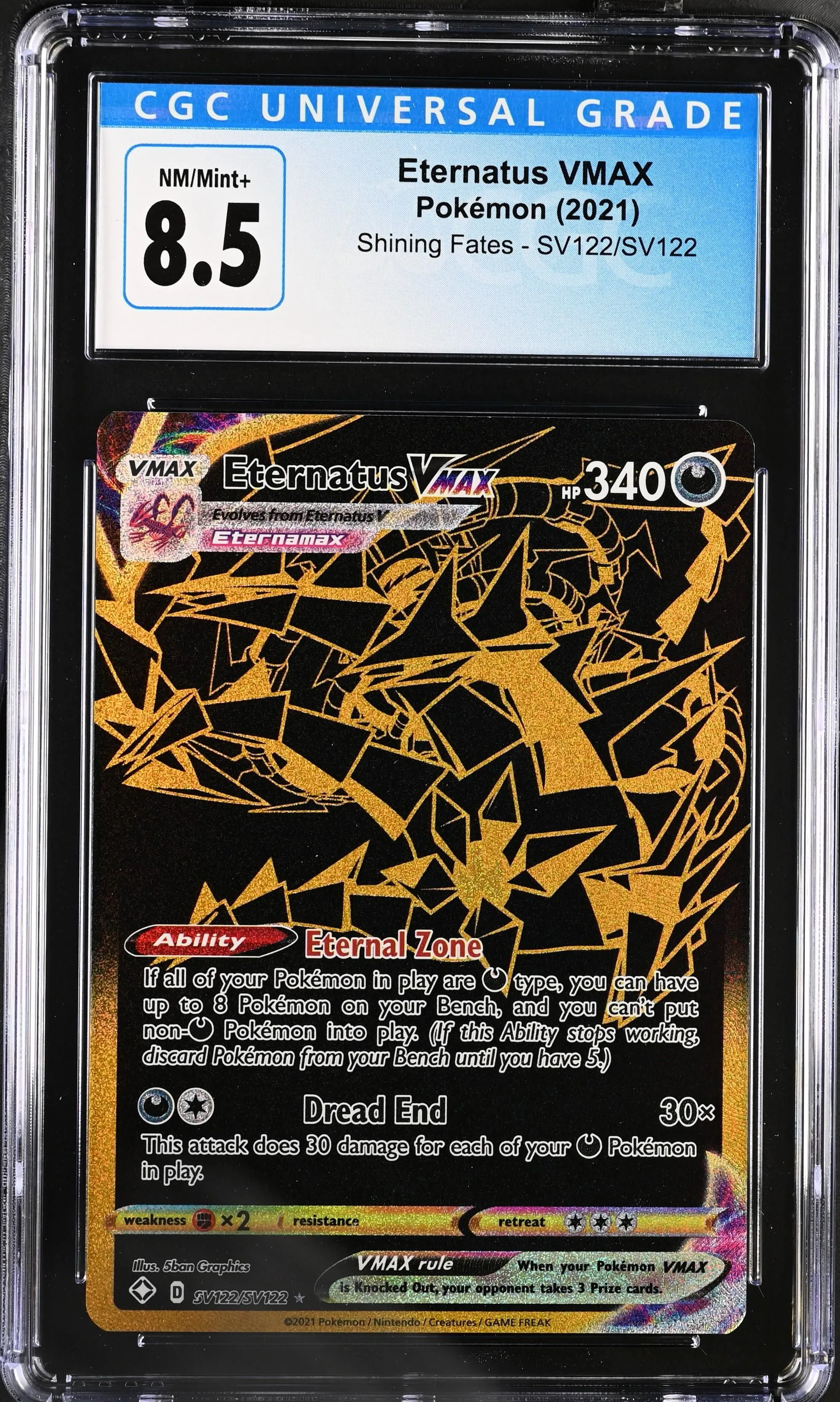 Pokémon Eternatus VMAX #SV122/SV122 English CGC 8.5 - 1400