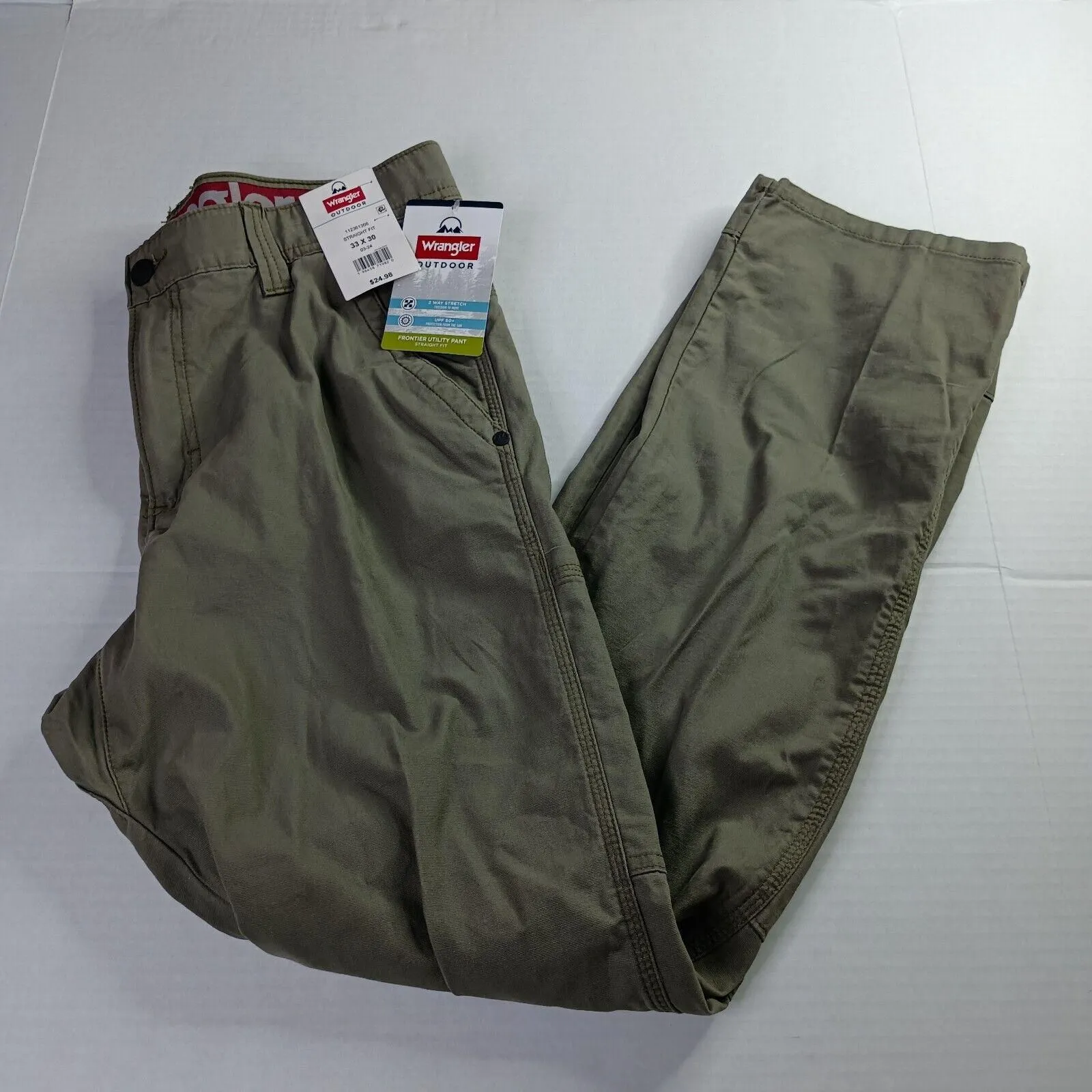 Wrangler Outdoor Frontier Utility Pants Men's 33x30 Green