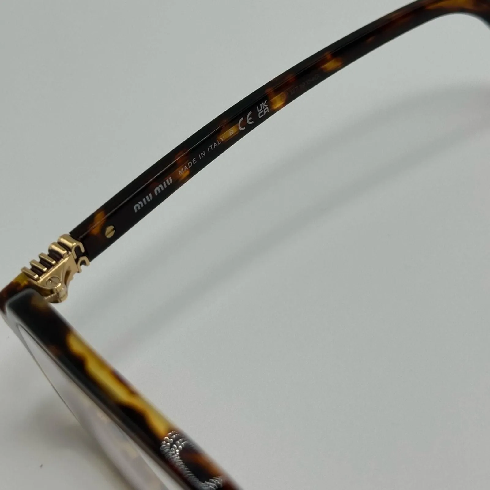 NEW MIU MIU Glasses MU11ZS 14L08N Havana Honey Frame Clear