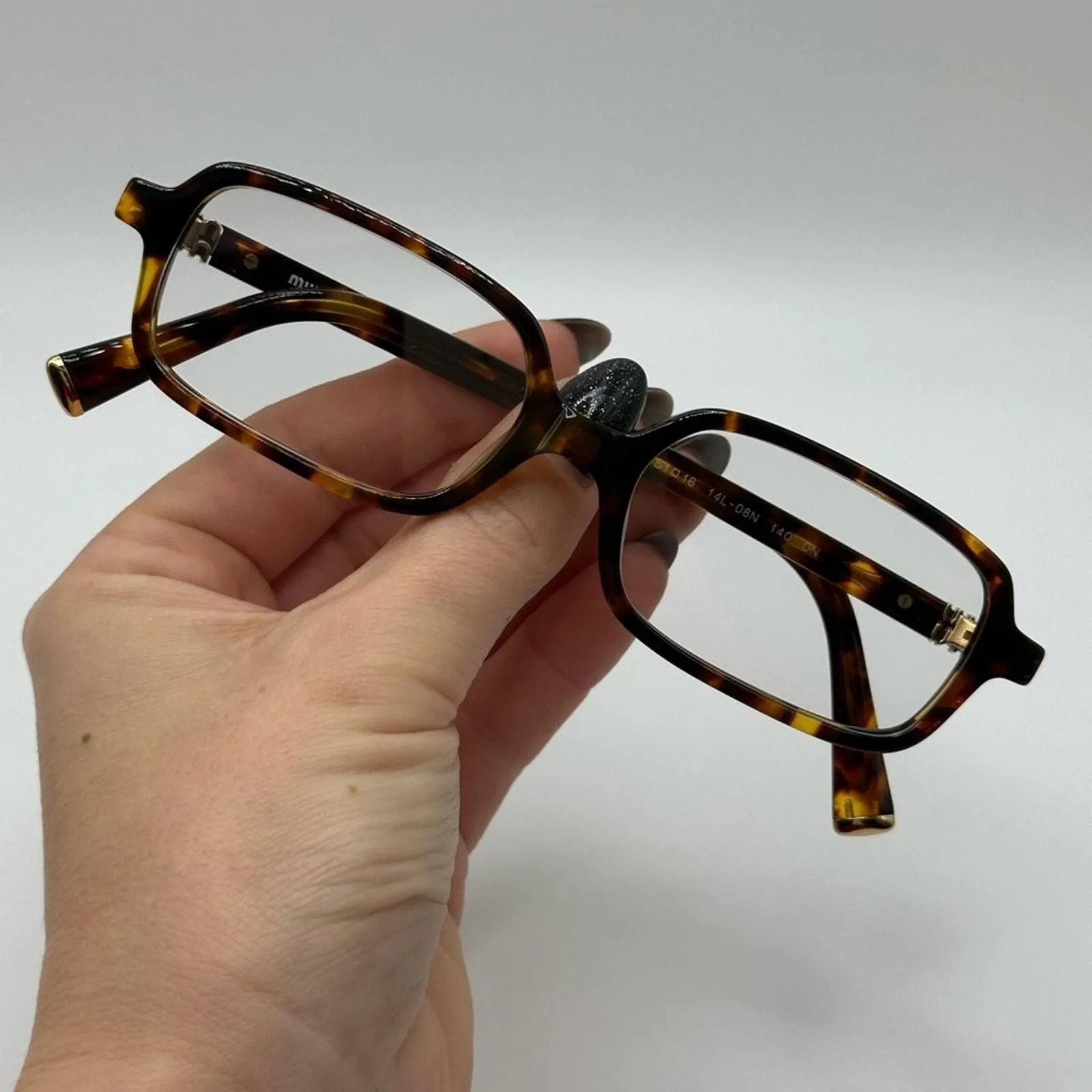 NEW MIU MIU Glasses MU11ZS 14L08N Havana Honey Frame Clear