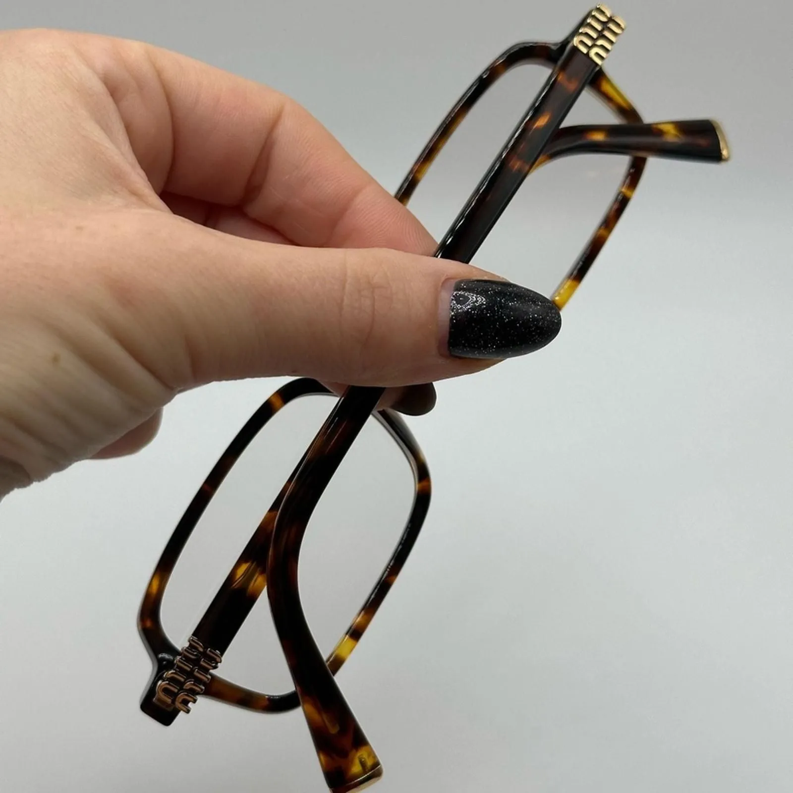 NEW MIU MIU Glasses MU11ZS 14L08N Havana Honey Frame Clear