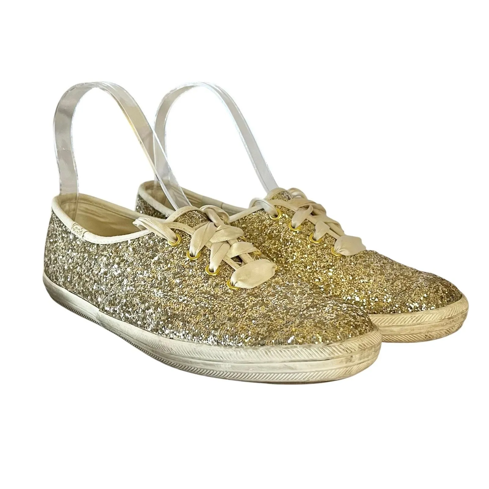 Kate Spade x Keds Champion Gold Glitter Womens Sneakers Trainers Shoes Size 6 Whatnot Buy Sell Go Live