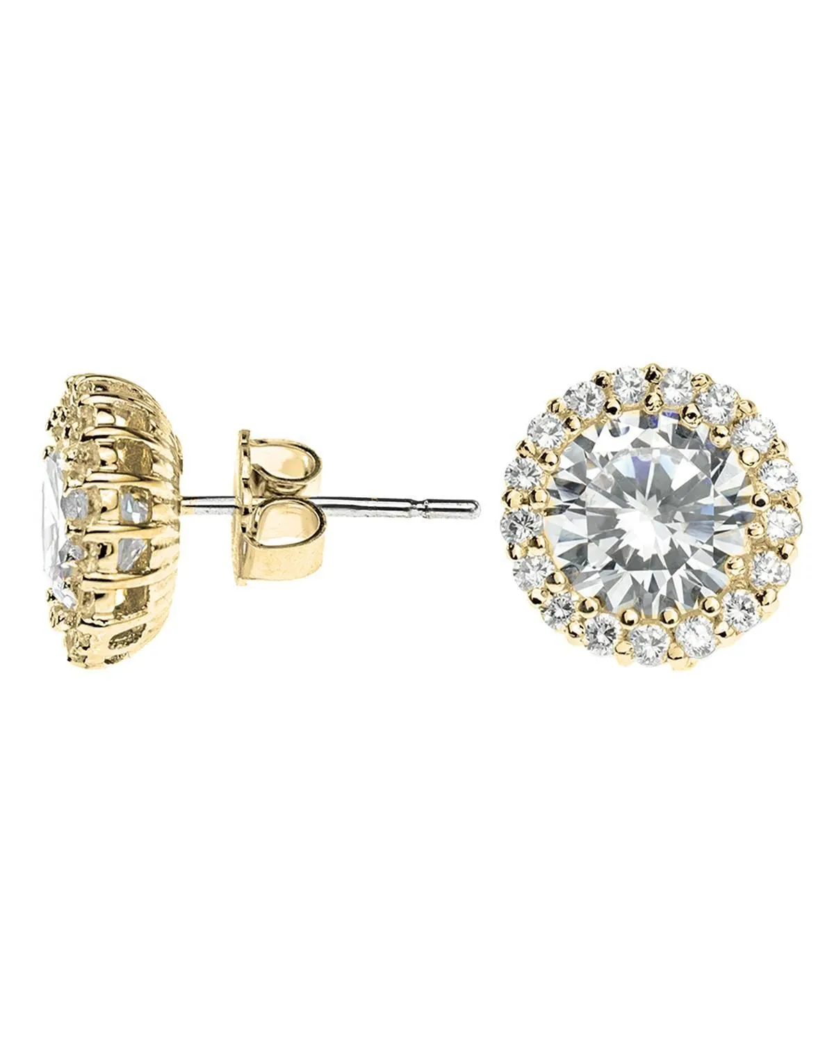 TU05 Pallet) CZ by Kenneth Jay Lane Halo Stud Earrings in