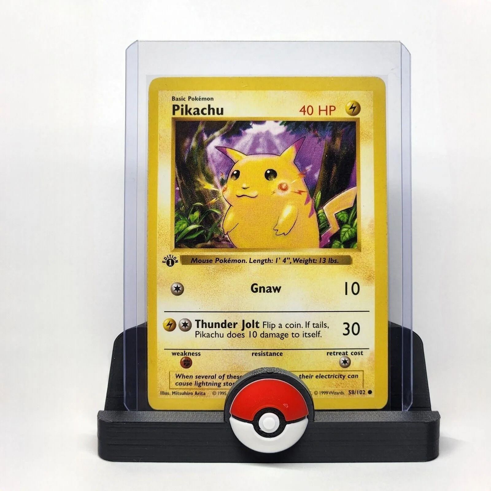 Pikachu⚡️Red Cheeks 1st Ed. Shadowless Base Set Rare 58/102