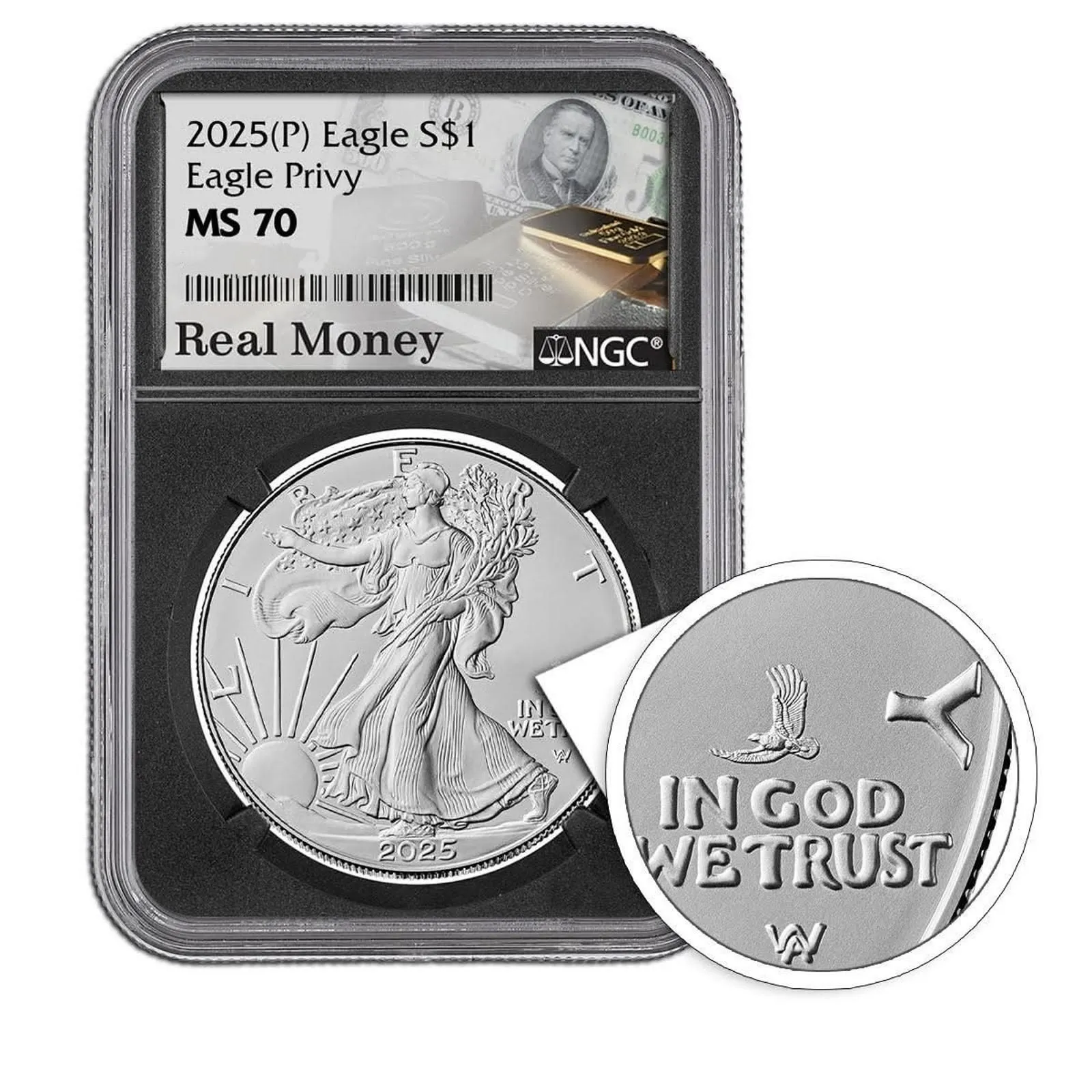 銀貨TheOfficialCoinoftheCANADIAN Mint Highland Mint 1-oz Silver Morgan Dollar Tribute Round | GovMint.com