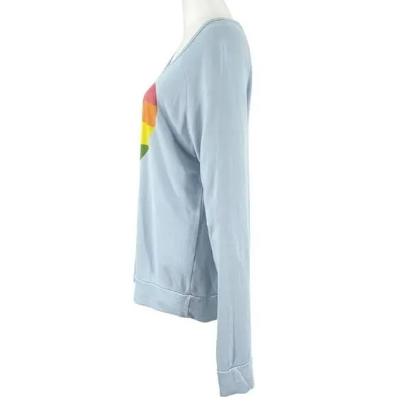 NEW! Sundry Rainbow outlets Heart Sweatshirt