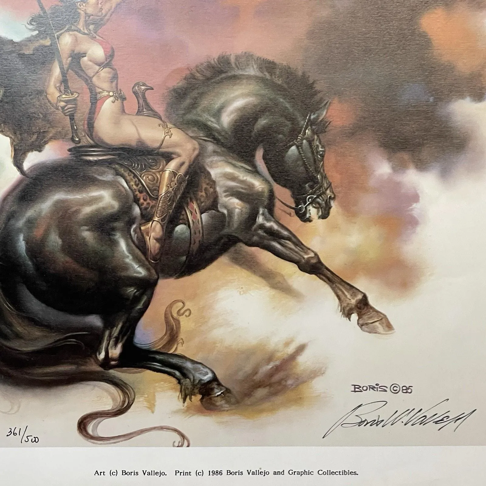 Boris Vallejo Witch of Hel Art Print 361/500 Signed Limited