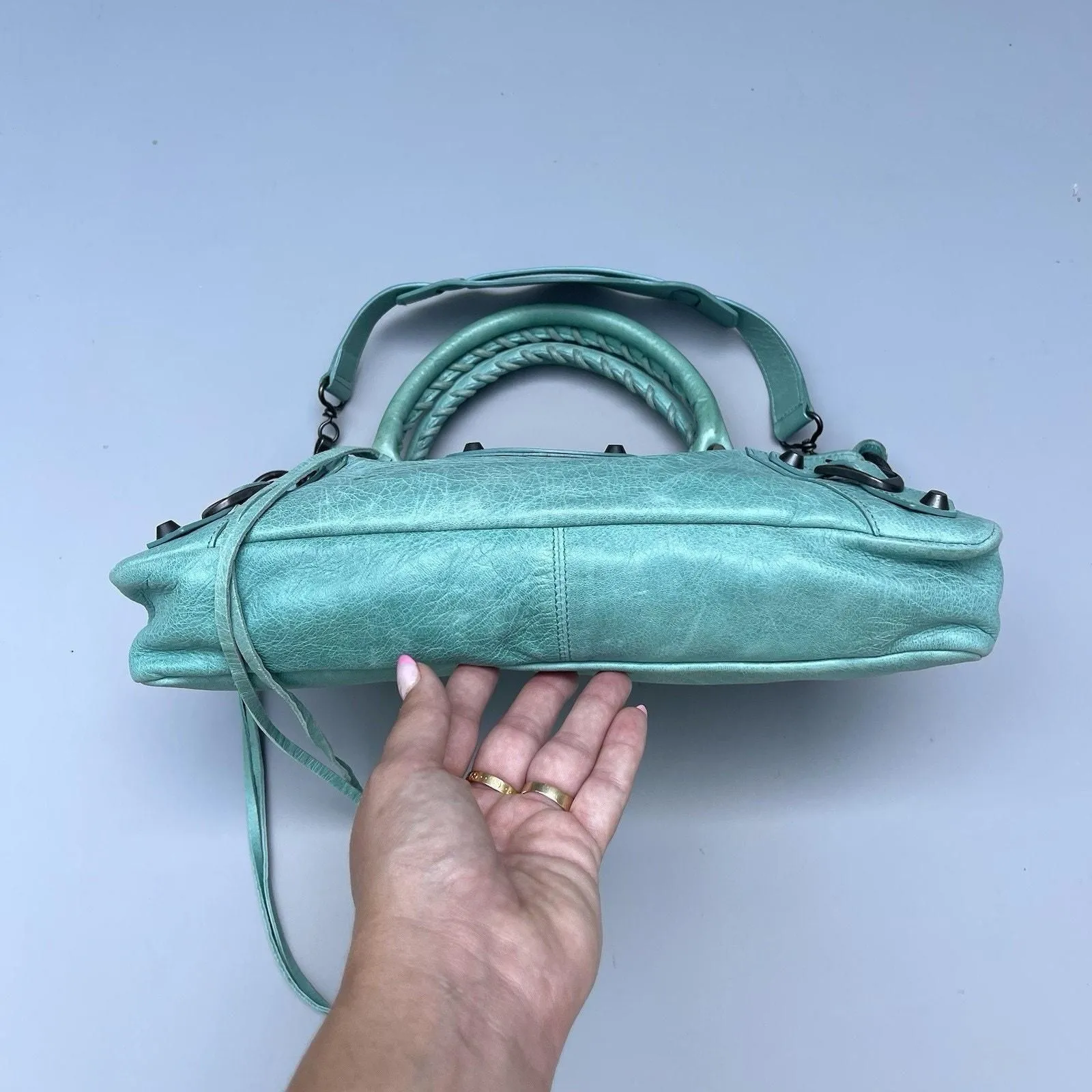 ショルダーバッグ BALENCIAGA The Town 2way Bag Blue Green BALENCIAGA - BALENCIAGA The Town 2way Bag Blue Greenの通販 by
