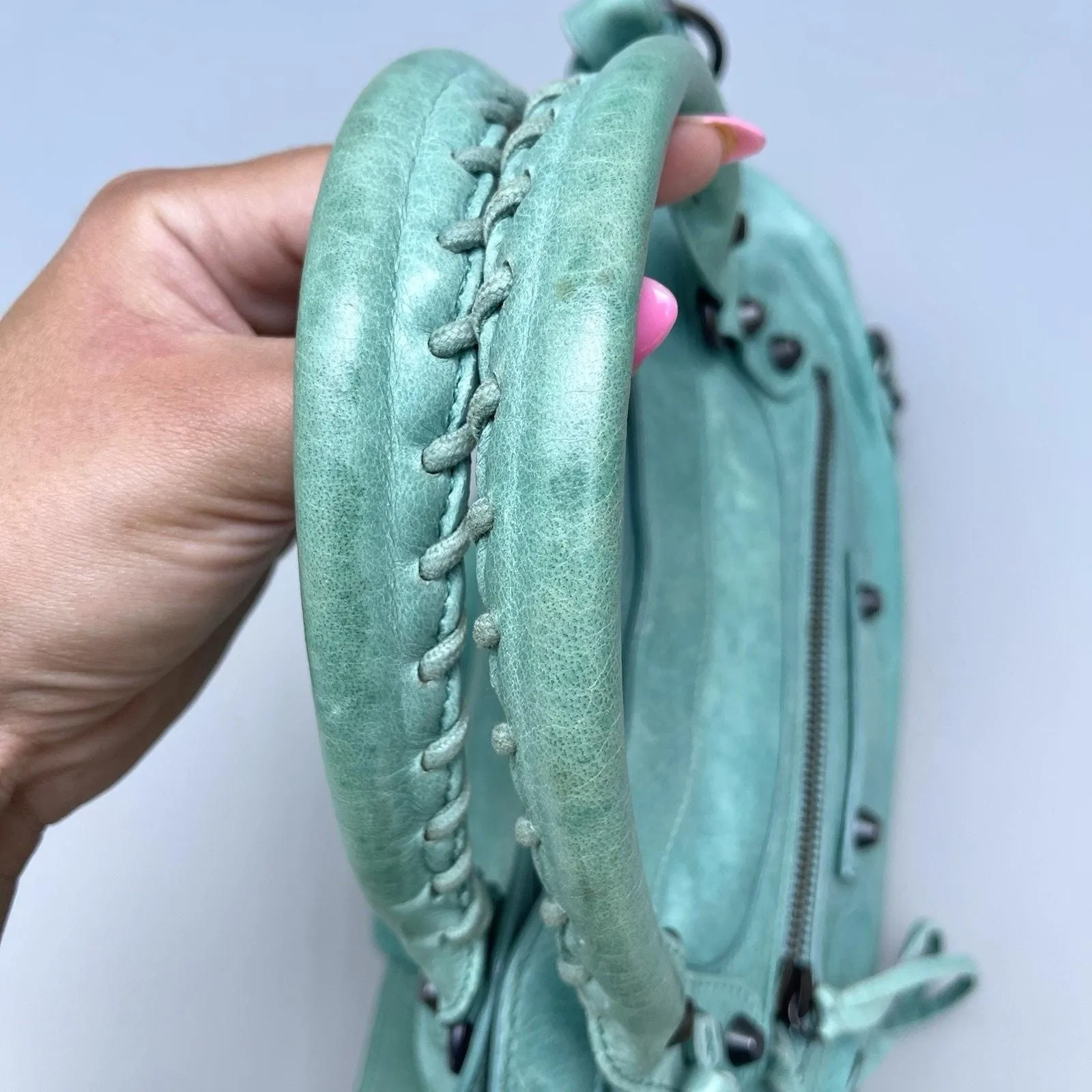 ショルダーバッグ BALENCIAGA The Town 2way Bag Blue Green BALENCIAGA - BALENCIAGA The Town 2way Bag Blue Greenの通販 by