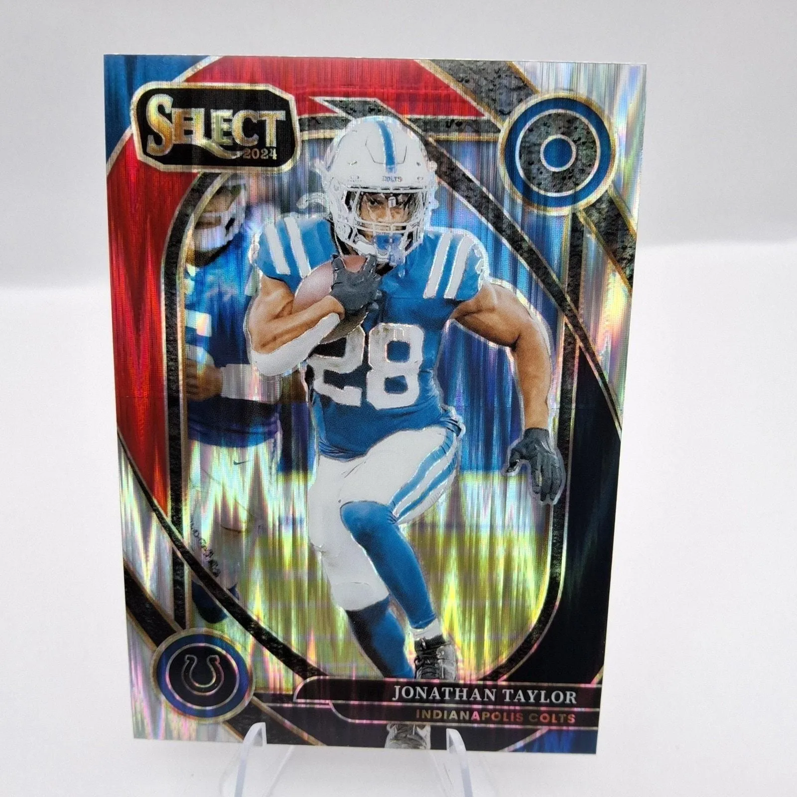 2024 Panini Select Jonathan Taylor Red Black Shock Prizm