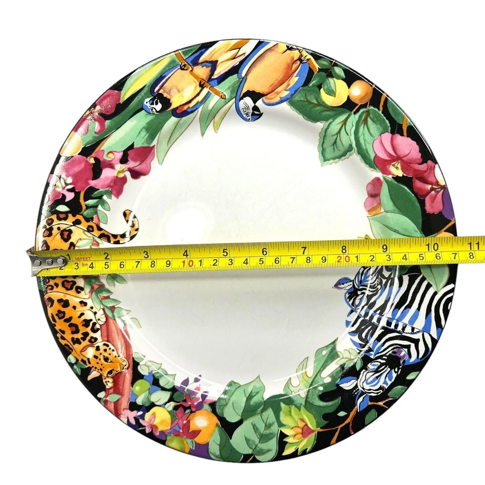 アンティーク雑貨 1993   Plate Vitromaster 1993 Sue Zipkin Rainforest Dinner Plate 10 5/8