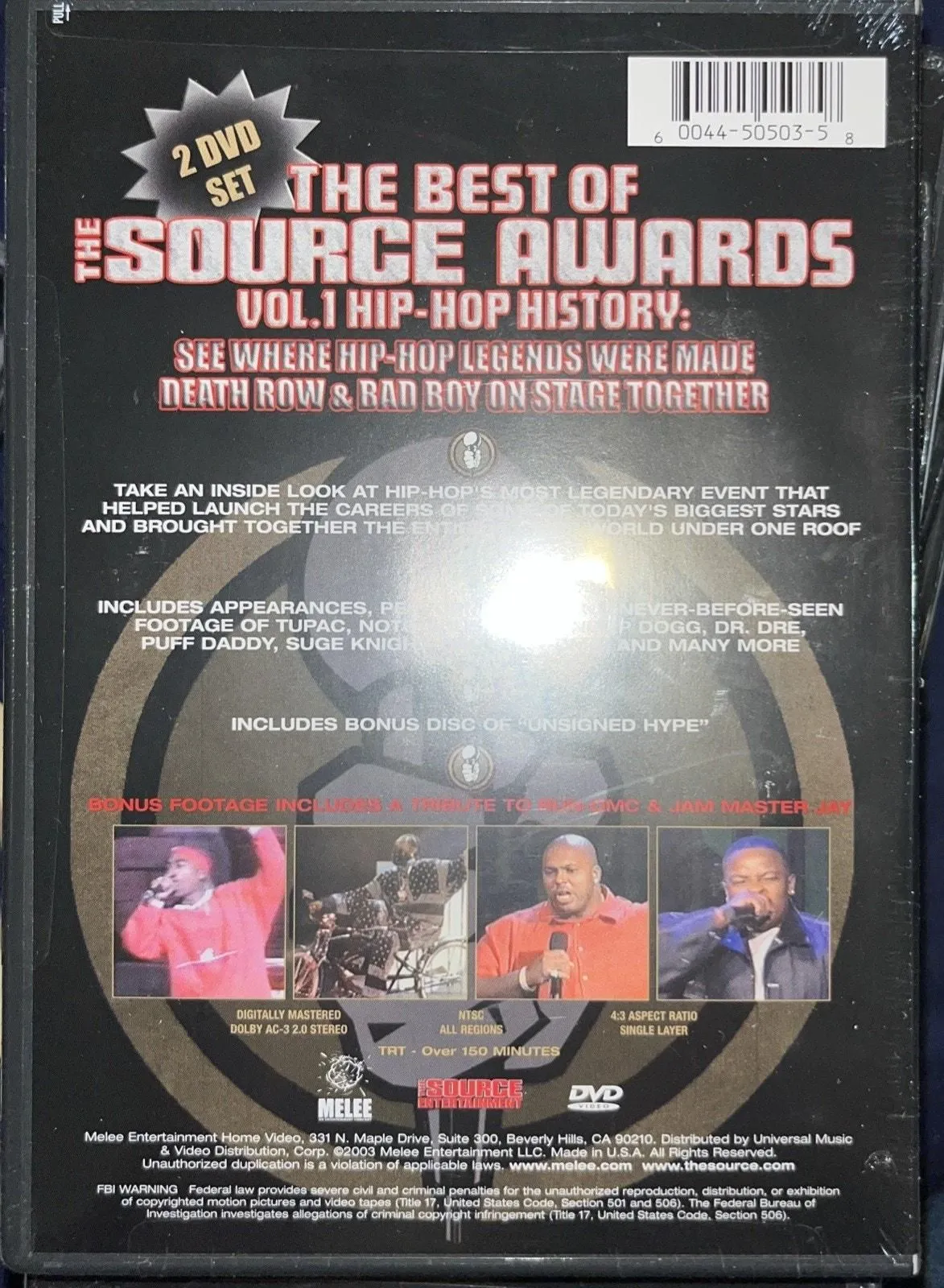 Best of The Source Awards Vol. 1 - Hip-Hop History (DVD, 2003