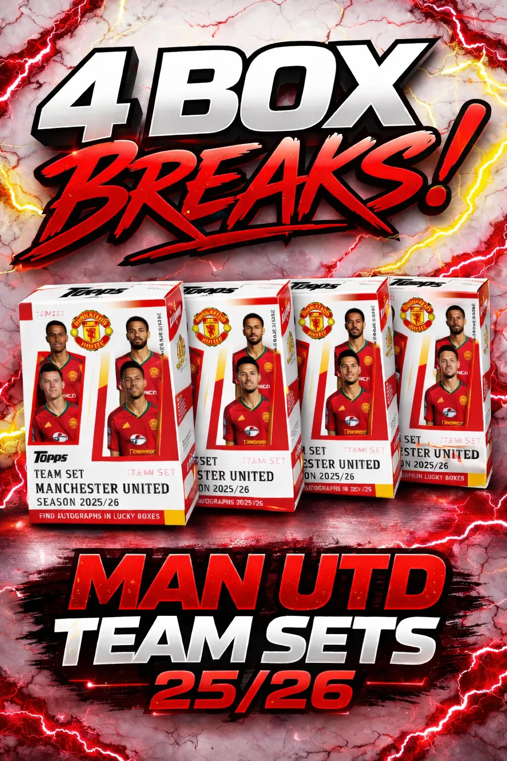 Quadruple Box Breaks!!! Manchester United Team Sets 2025/26!!!!