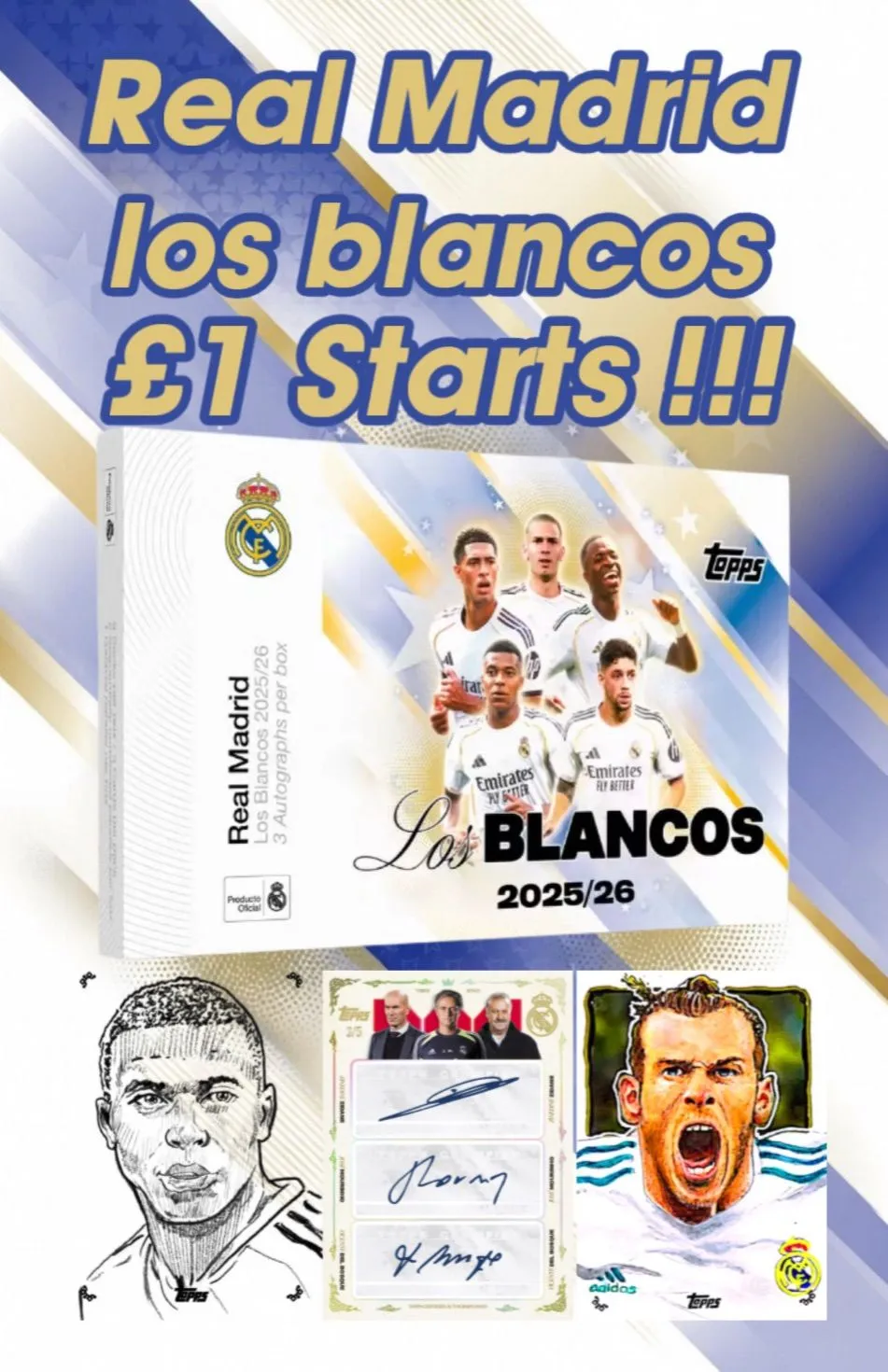 £1 STARTS Real Madrid Los Blancos