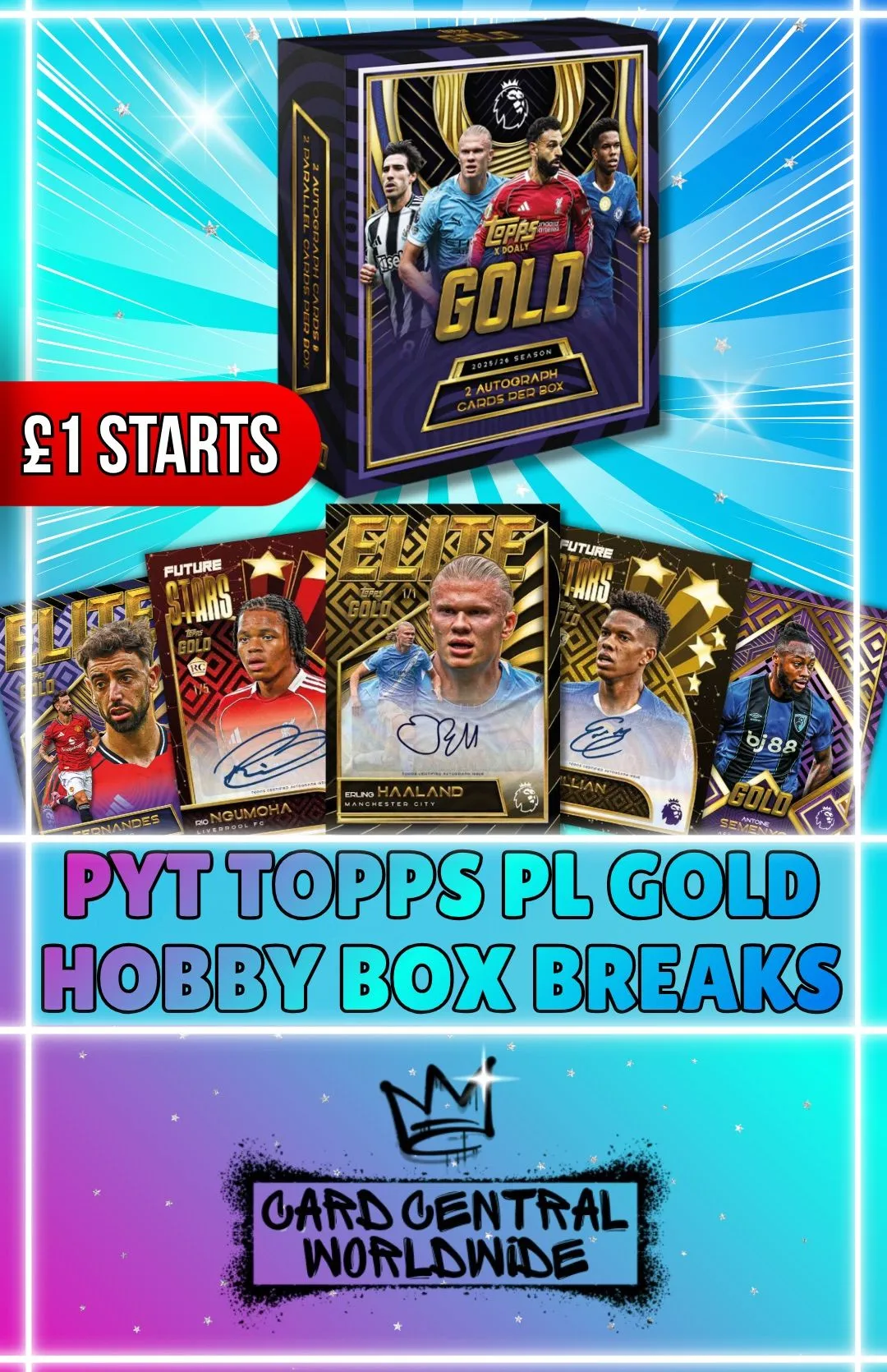 £1 STARTS FULL TEAMS! TOPPS PL GOLD HOBBY BOX BREAKS!