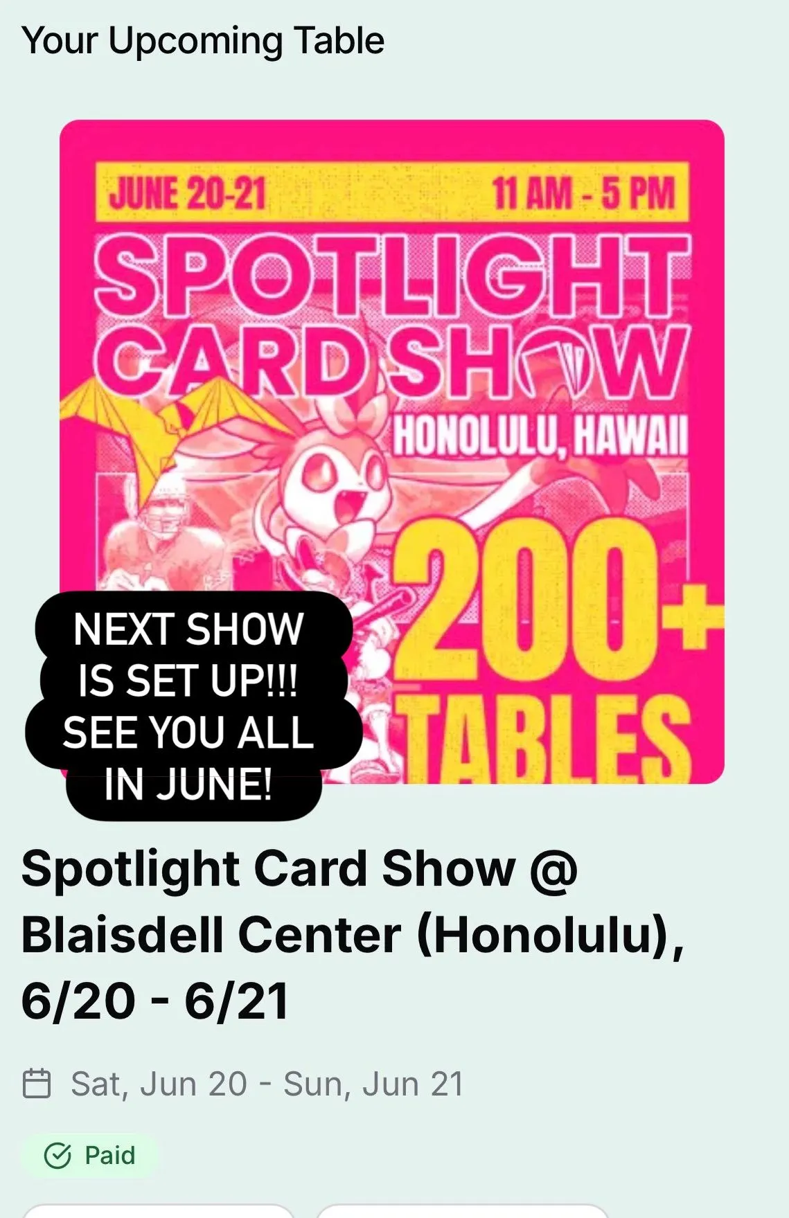 Thumbnail for live show