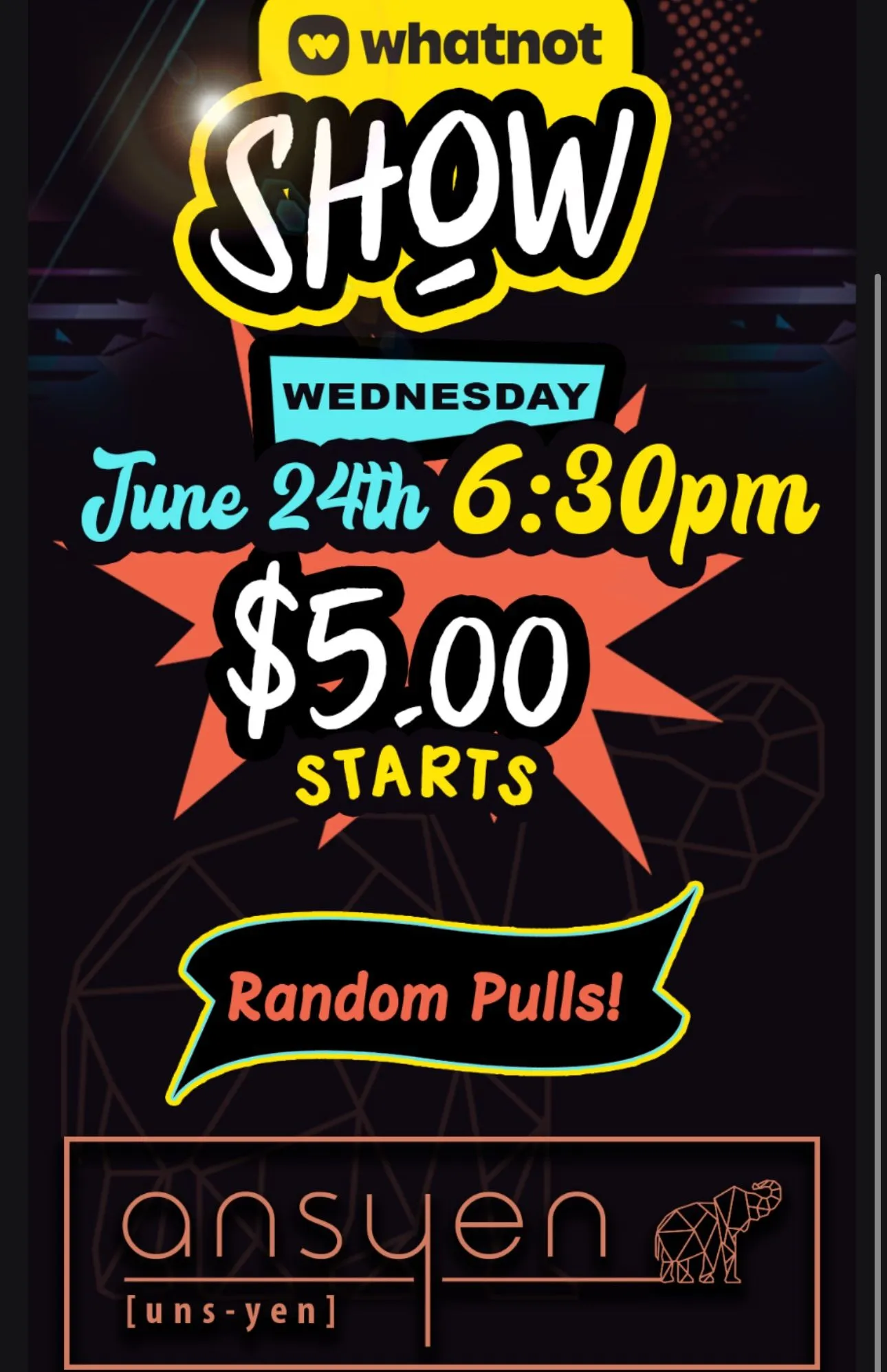 Thumbnail for live show