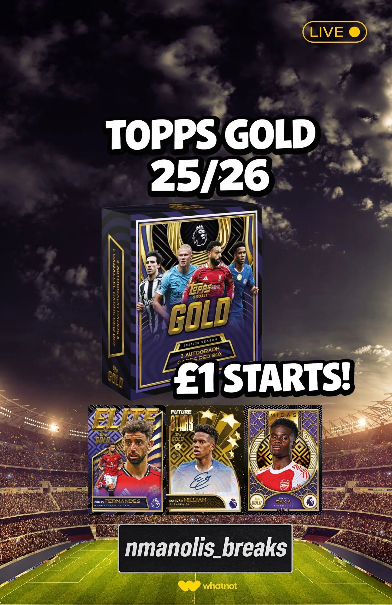 £1 STARTS‼️TOPPS GOLD 25/26! FULL TEAMS💥