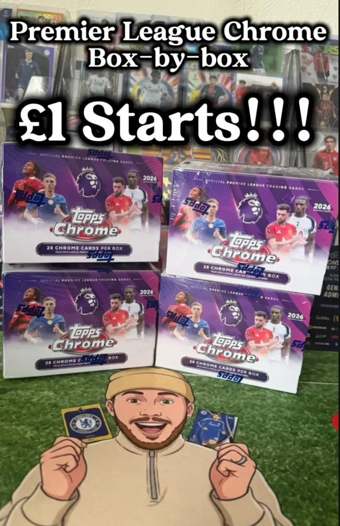 £1 Starts!!! Premier League Chrome Box-By-Box