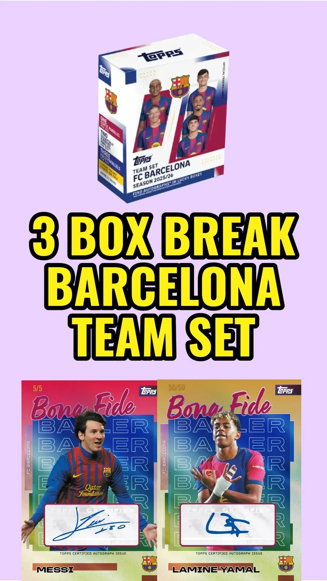 BARCELONA TEAM SET TRIPLE BOX BREAK!! £1 STARTS!!