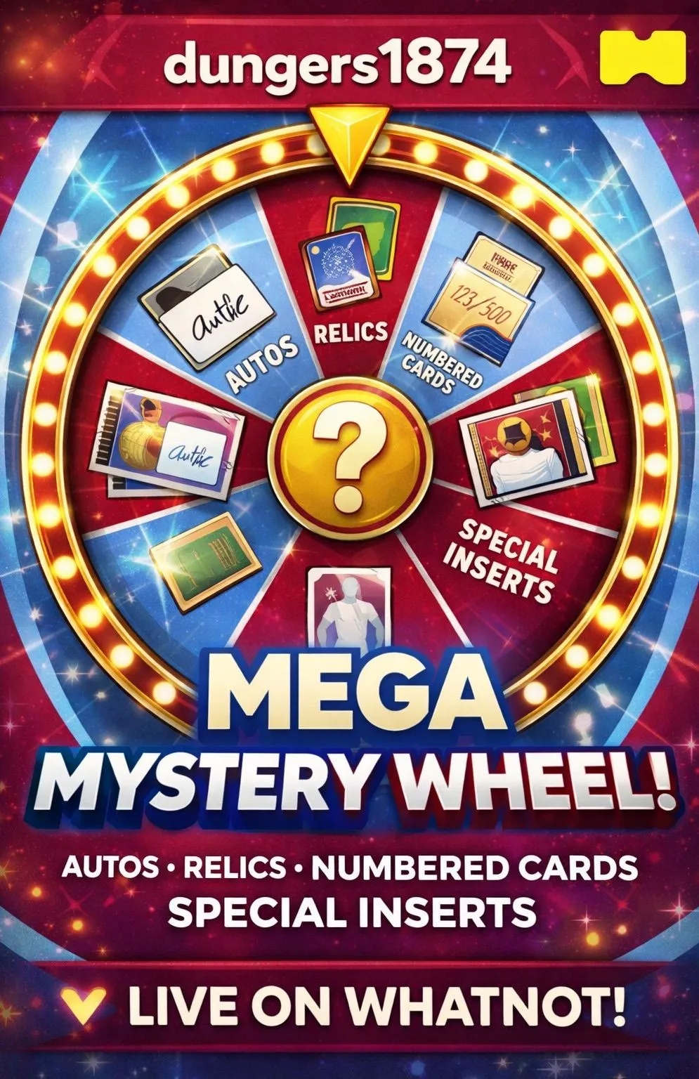 🔥 WHEEL OF FORTUNE 🔥 Autos/Relics/Case Hits/Numbered/Inserts/Base Bundles!!