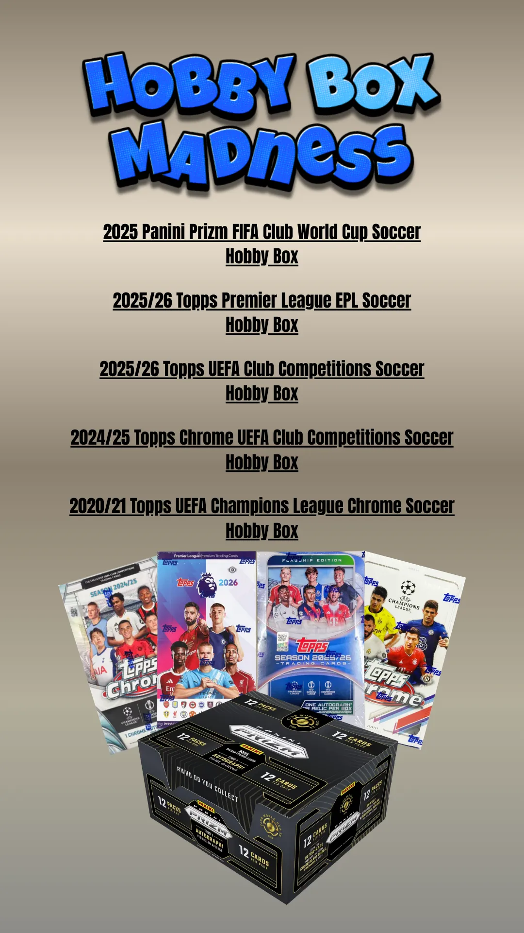 Hobby Box Madness, 2025/26 Topps Flagship, 2025 Panini Club World Cup And More