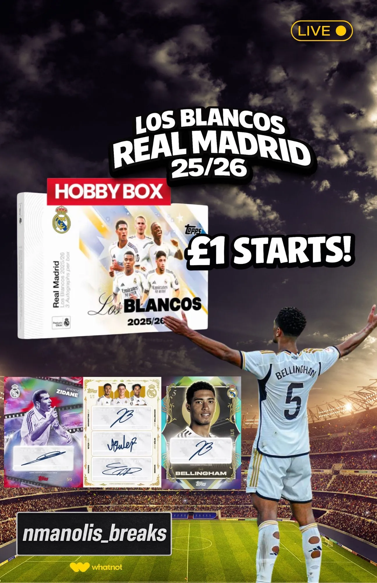£1 STARTS‼️LOS BLANCOS MADRID 25/26! 3 AUTOS🔥