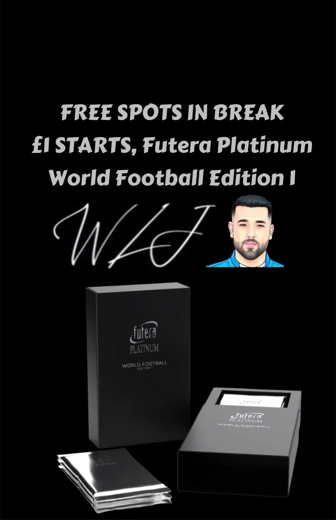 FREE SPOTS IN BREAK £1 STARTS, Futera Platinum World Football Edition 1