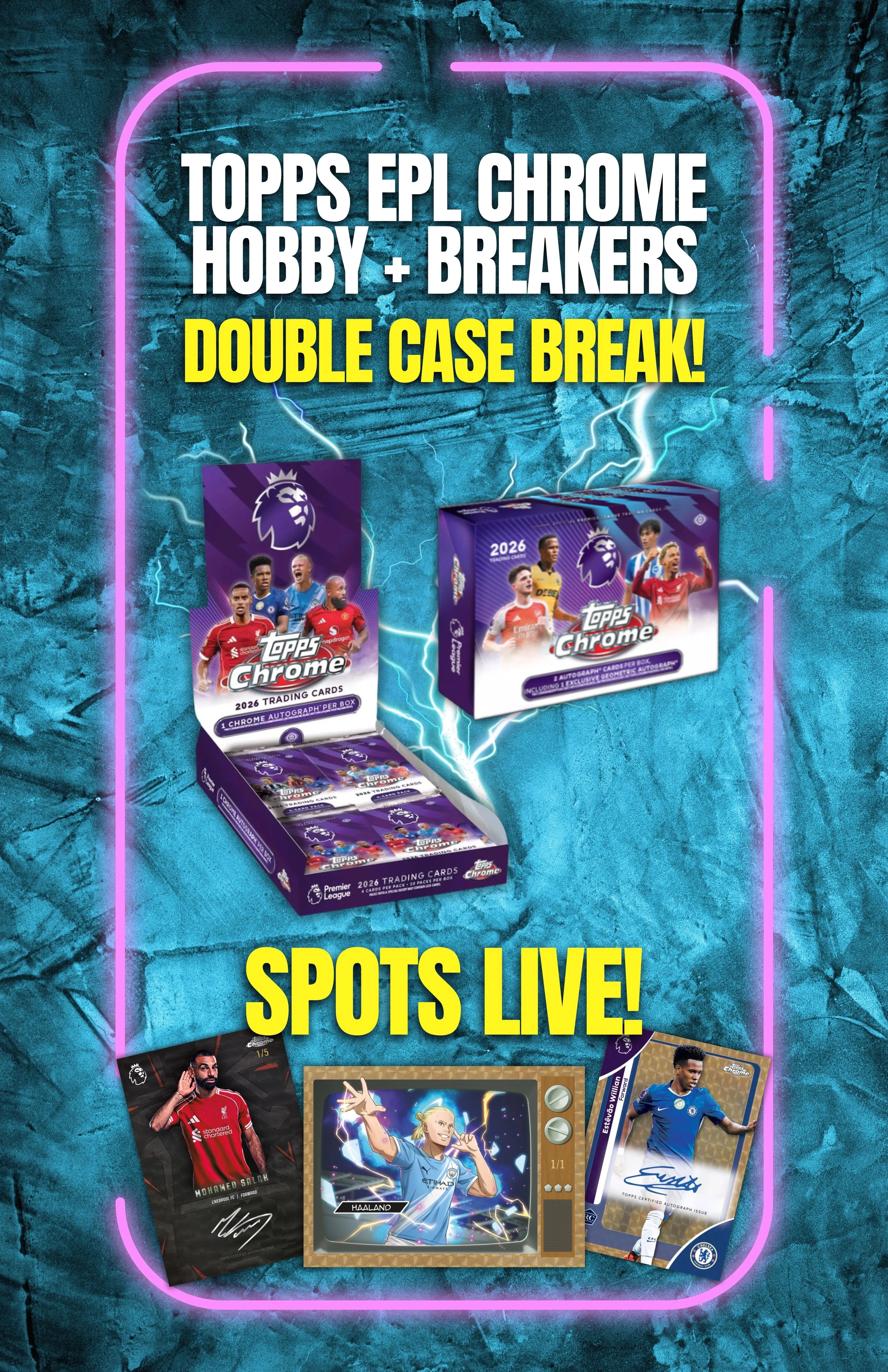 *SPOTS LIVE* 18 BOX PREMIER LEAGUE CHROME BREAKERS AND HOBBY CASE BREAK!!!