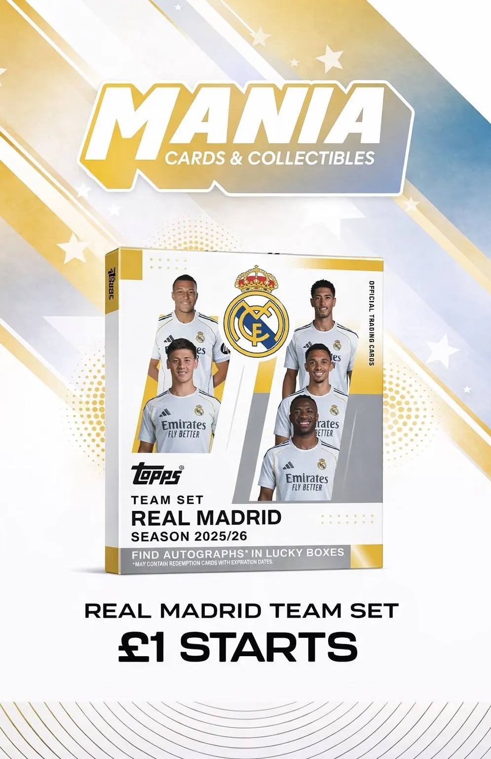 £1 STARTS REAL MADRID TEAM SETS - MAC