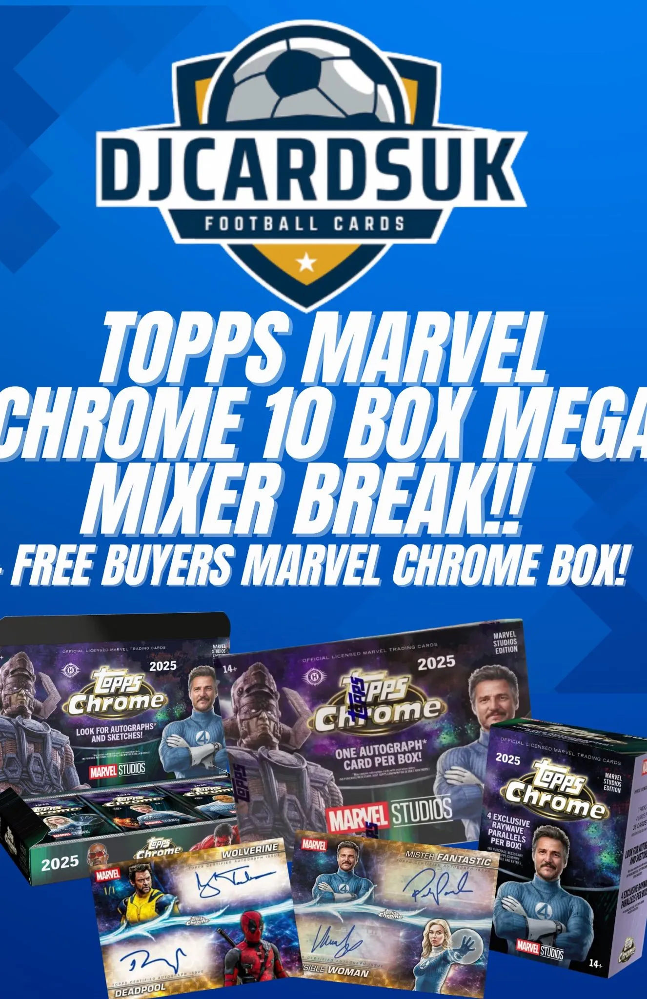 10 BOX MARVEL MEGA BREAK!! 10 BOX MARVEL STUDIOS CHROME 2025 BREAK! + FREE MARVEL BOX FOR BUYERS!! 🤩💥