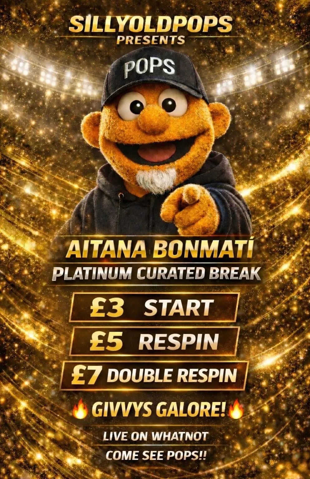 AITANA PLATINUM CURATED BOX BREAK 🔥 £3 STARTS | £5 RESPIN | £7 DOUBLE 🔁 GIVVYS GALORE!!