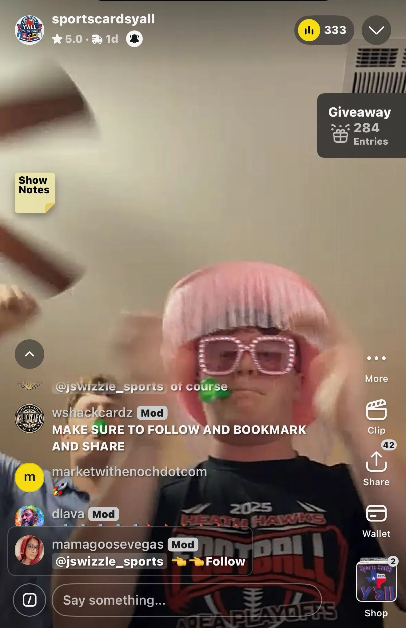 Thumbnail for live show