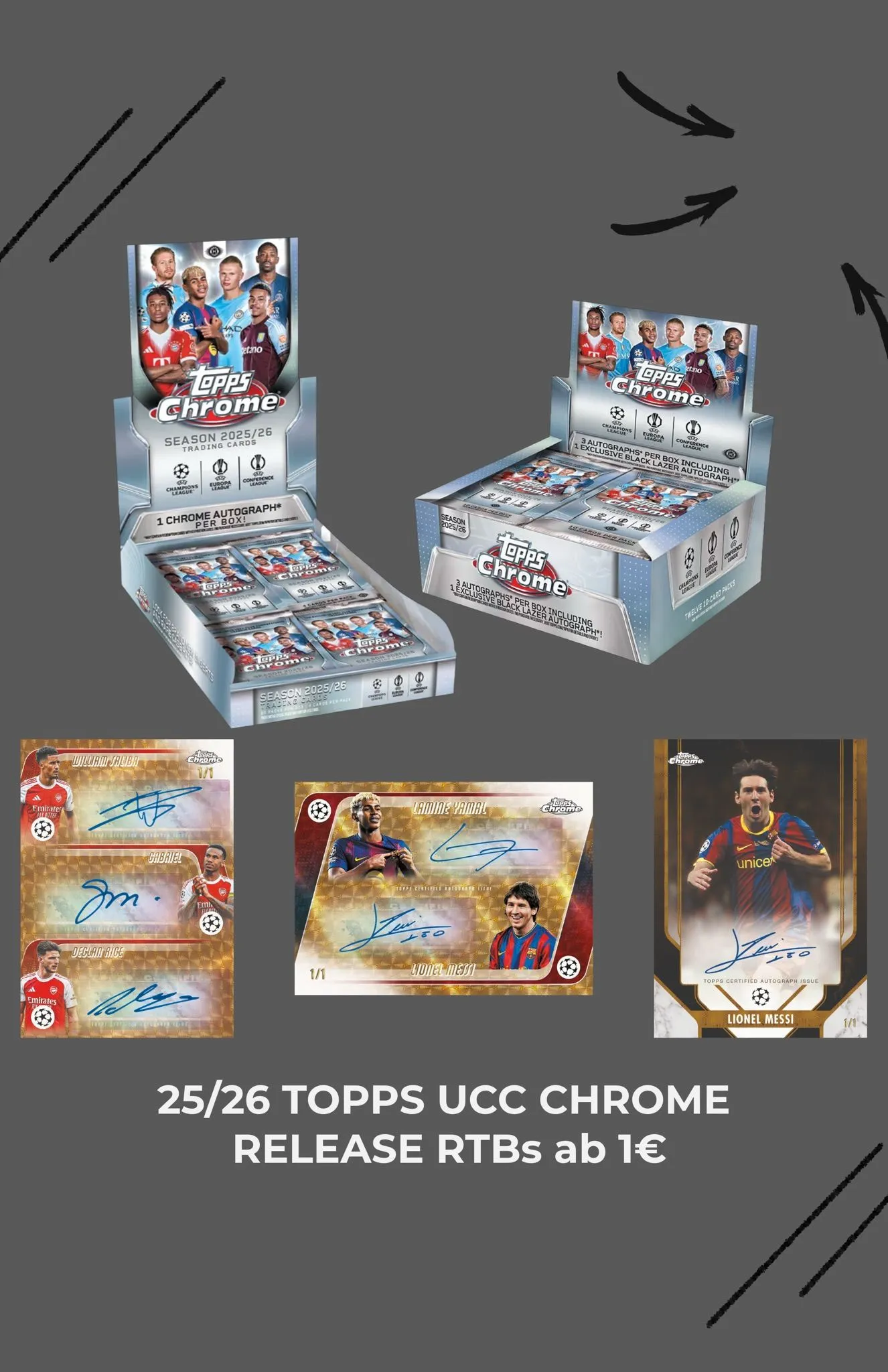 🇩🇪 🔥 25/26 TOPPS UCC CHROME RTBs 🔥